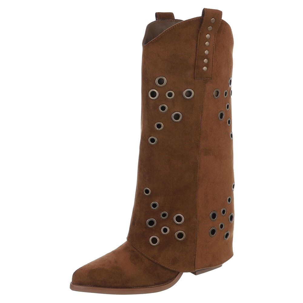 Ital-Design Modische Stiefel mit Metallösendetails für Damen Westernstiefel günstig online kaufen