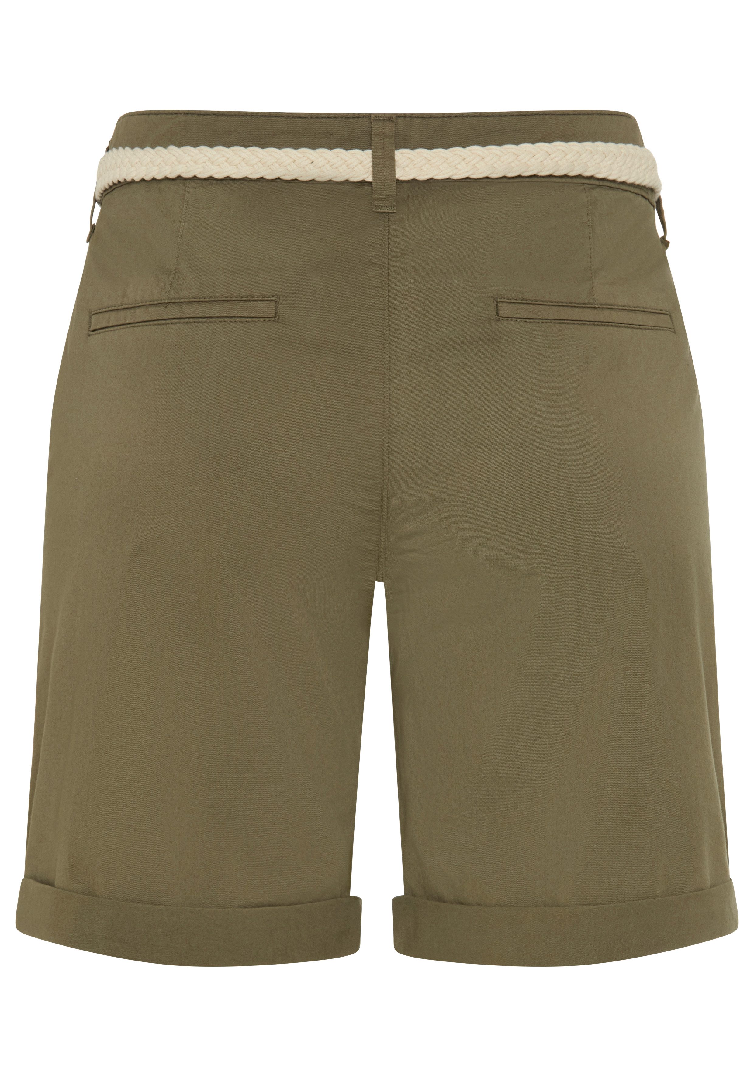 MAC Chinoshorts CHINO SHORTS belt inklusive Flecht- Gürtel