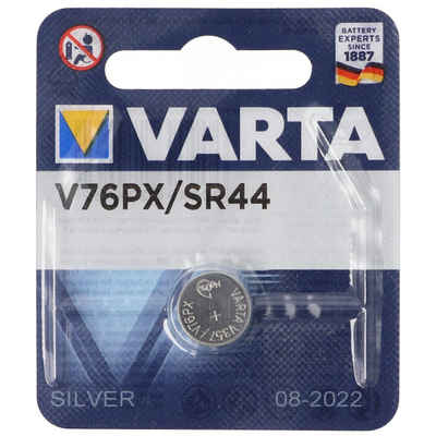 VARTA Varta V76PX Alkaline Batterie, 10L14, 357, SR44, GS13, 5,4 x 11,6 mm Fotobatterie, (1,6 V)