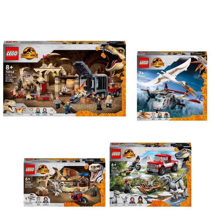 LEGO® Konstruktions-Spielset Jurassic World™ 4er Set: 76948 T. Rex & Atrocirapt