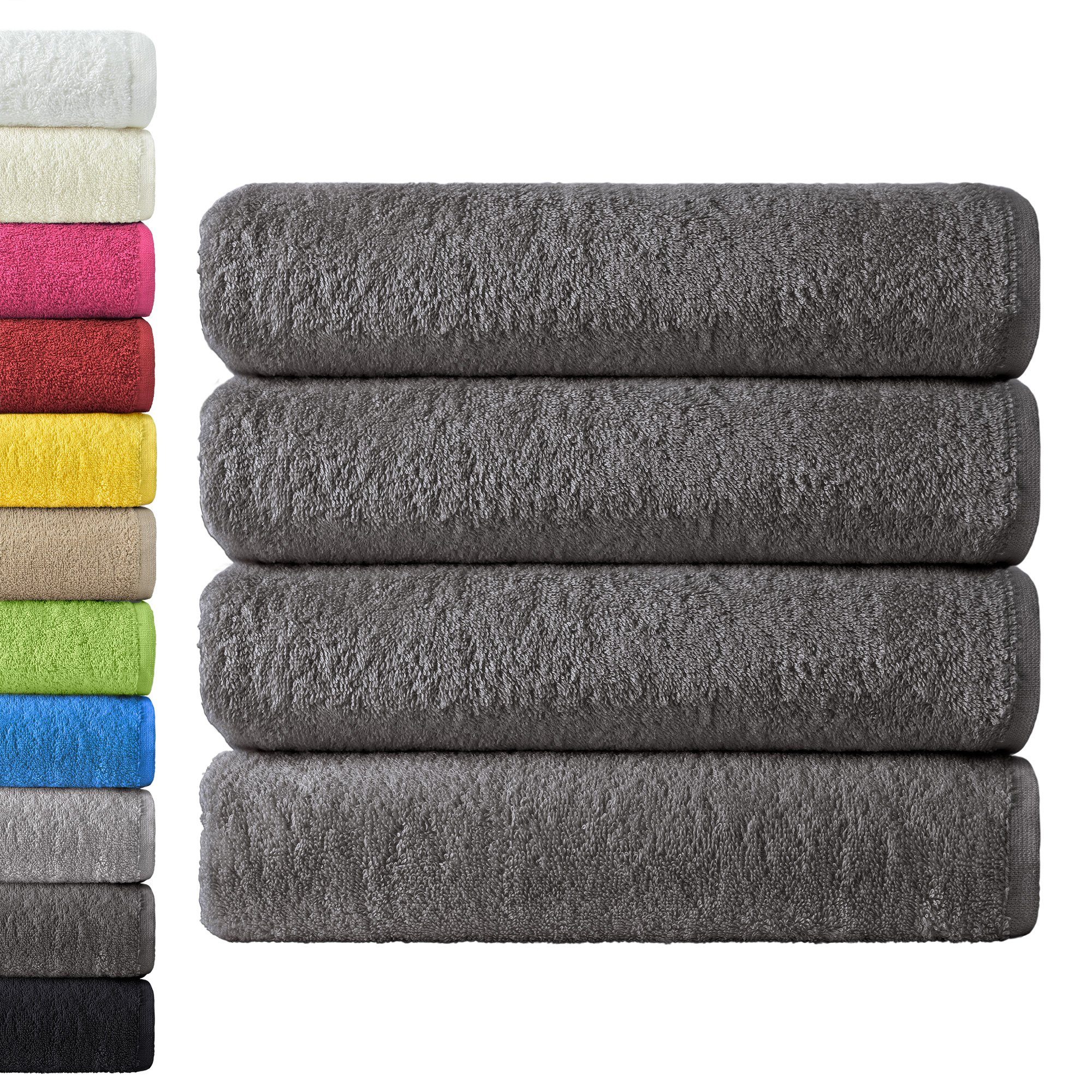 NatureMark Duschtuch 4er-Sparpack Frottier Duschtücher 70x140cm, günstig online kaufen