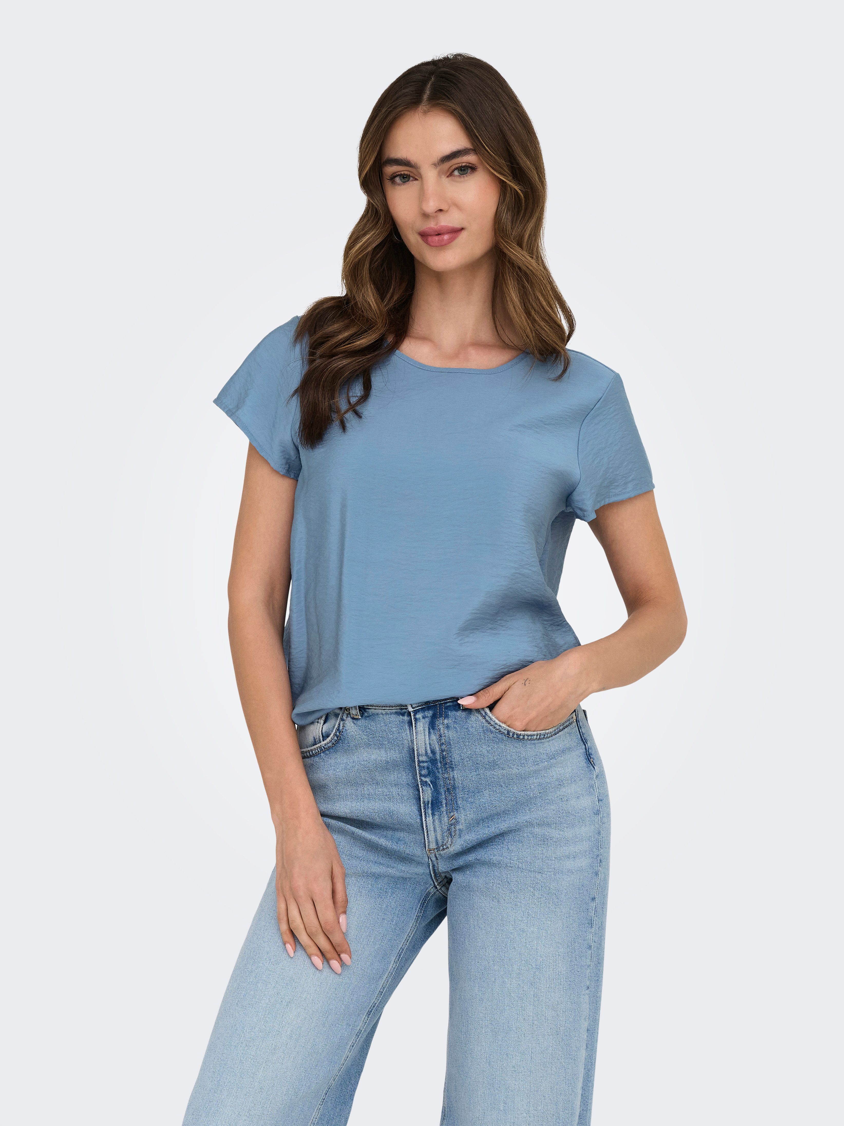 ONLY Blusenshirt ONLAYA LIFE S/S O-NECK günstig online kaufen