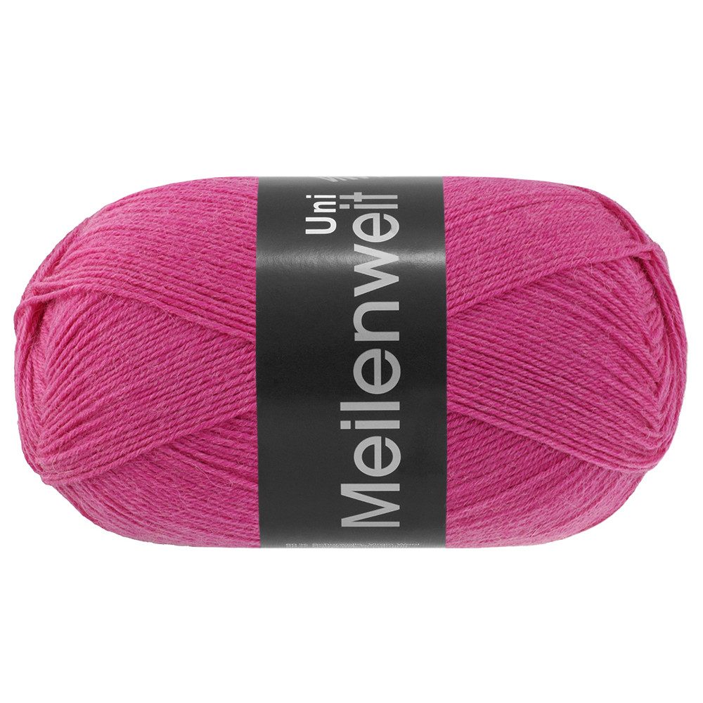 LANA GROSSA MEILENWEIT 100 g UNI 4-fach Sockenwolle Häkelwolle, 420 m (Waschmaschinenfest, filzfrei und extra strapazierfähig, 4-fach Sockengarn aus 80 % Schurwolle in Uni-Farben), 100 g