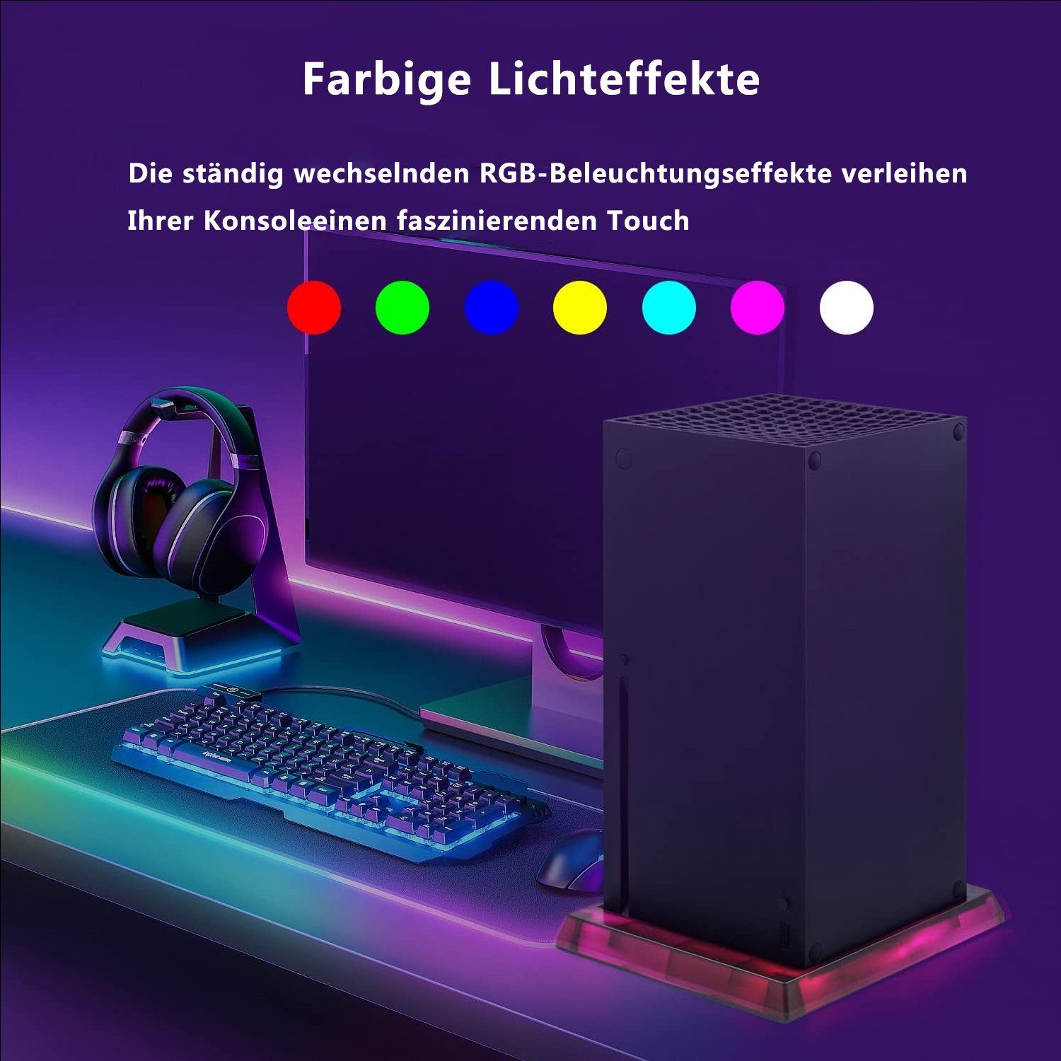 Dock,RGB,LED-Lichtleiste,für Kühlung 5-Controller PlayStation XBOX-Konsole X/S Serie Xbox Tadow