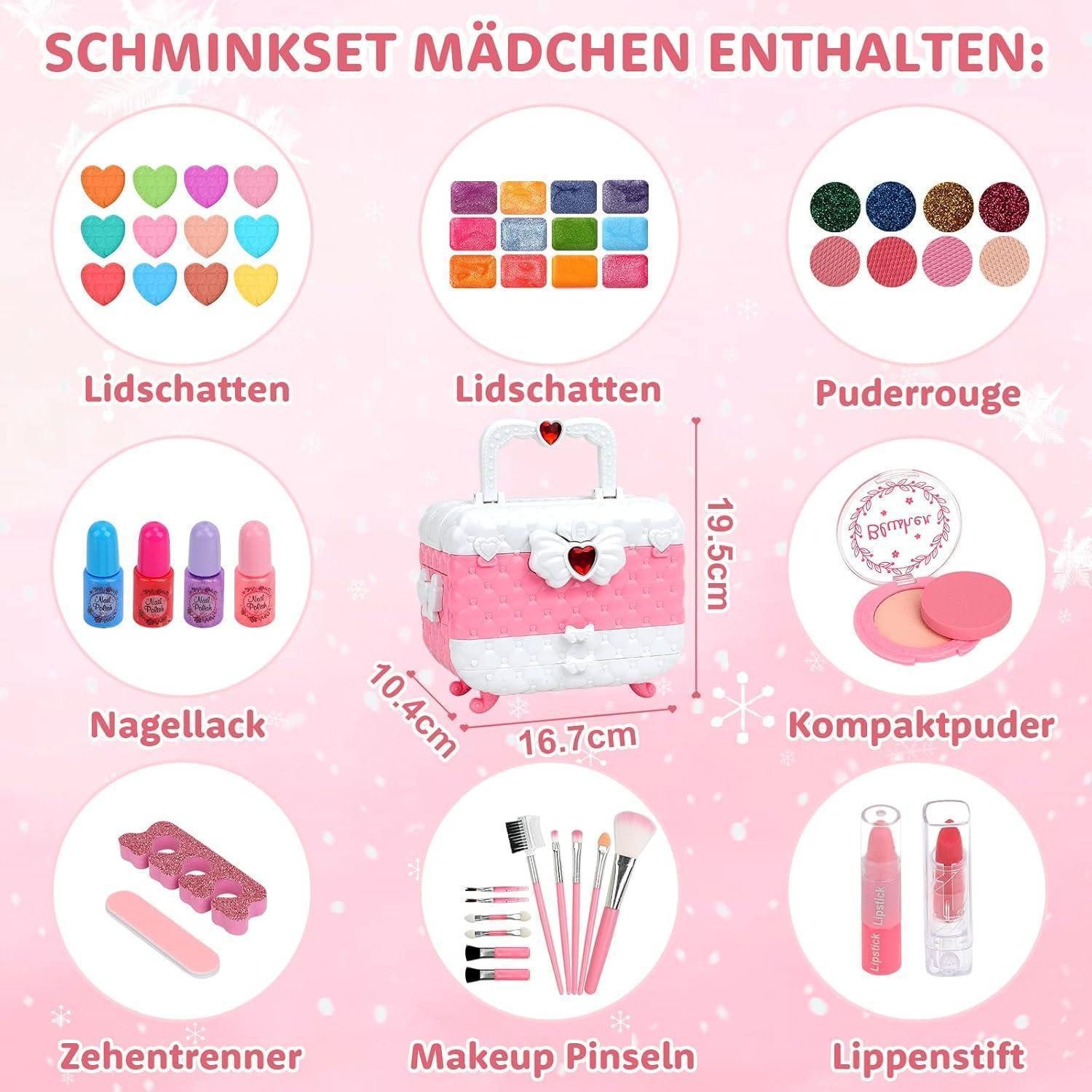 LuxusKollektion Schminkstift Schminkkoffer 55 Teile Kinderschminke Waschbar Schminkkoffer Mädchen