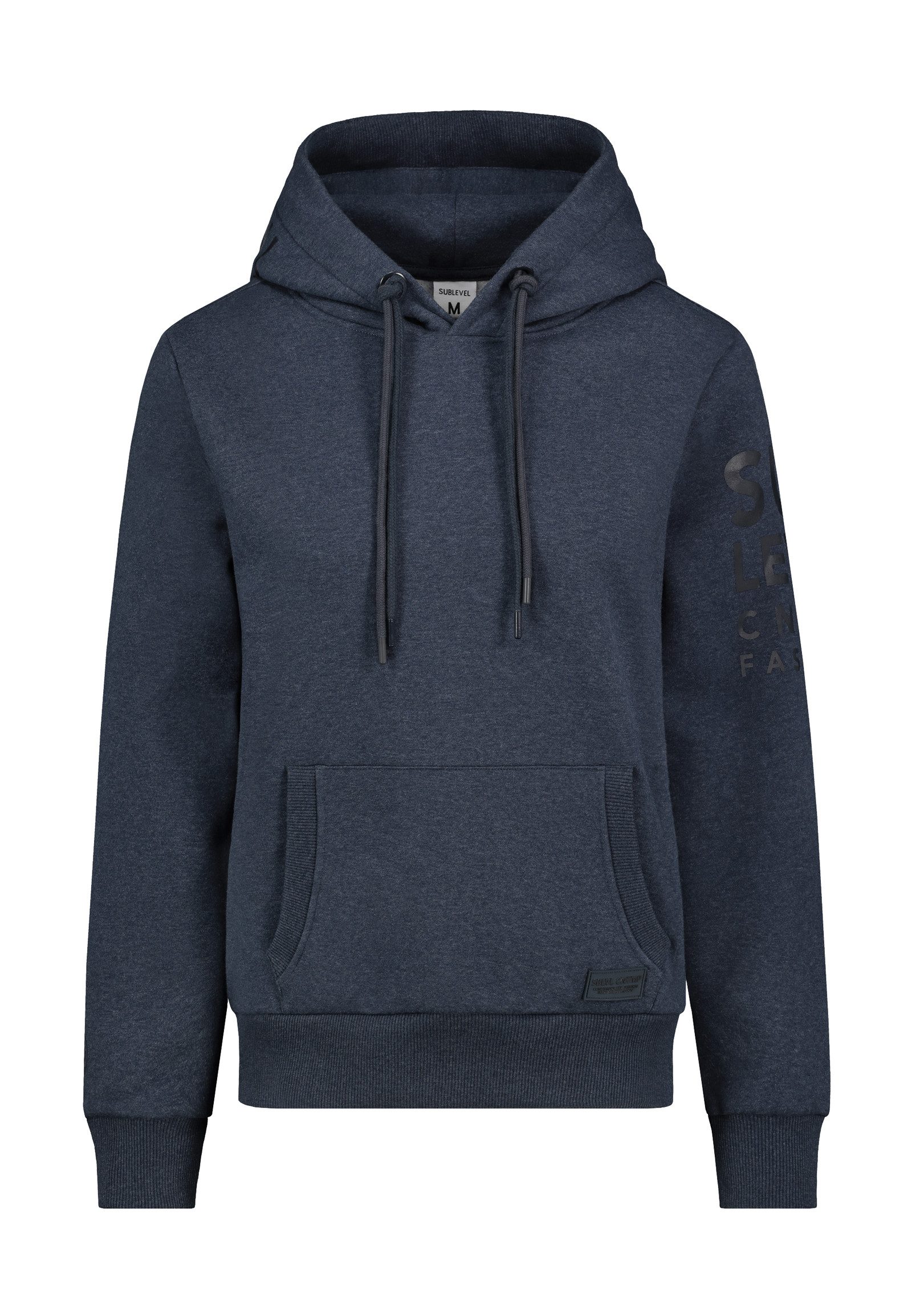 SUBLEVEL Kapuzenpullover Damen Hoodie mit auffälligen Prints auf Ärmel und Sweater, Kapuzensweatshirt mit Kängurutasche, mit Kapuze