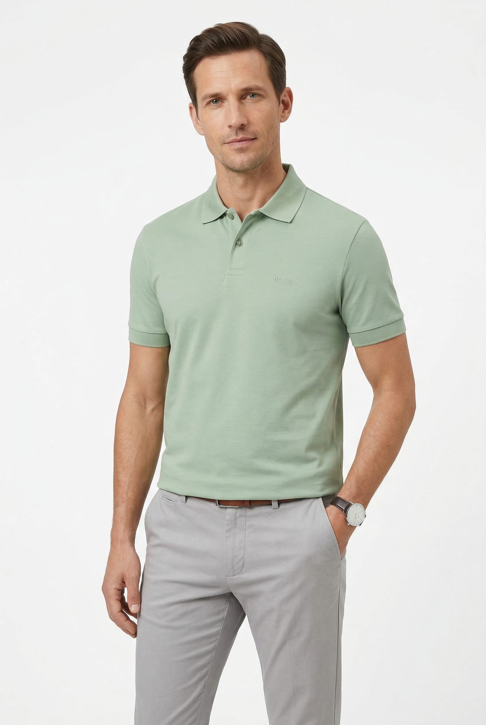 BOSS GREEN Poloshirt Pio 2 Jersey Regular Fit Cotton Jersey Polo, pflegeleicht 100% Baumwolle