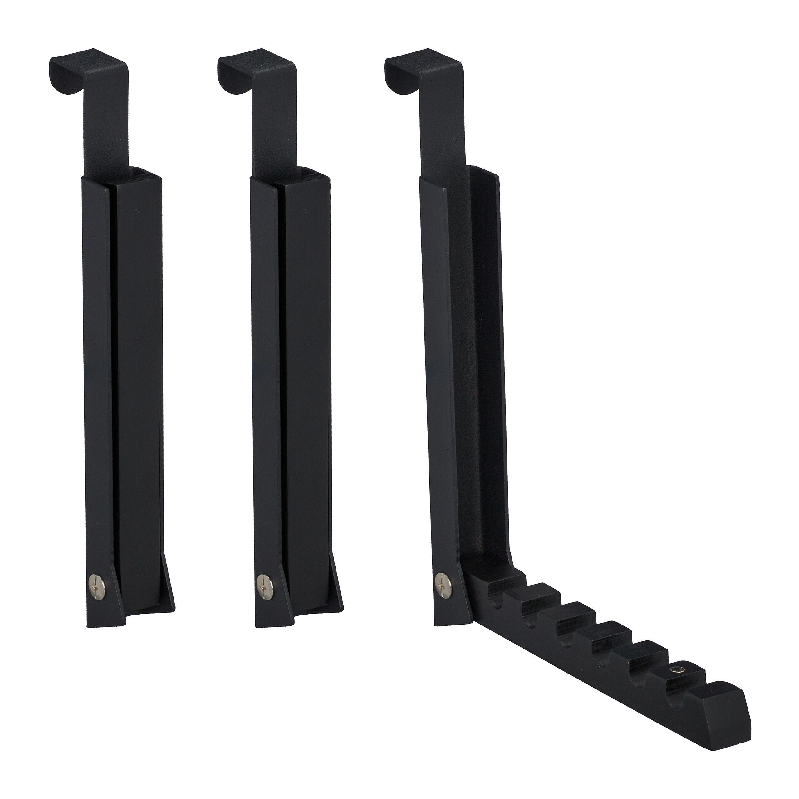 Türhaken 3 x Klapphaken schwarz