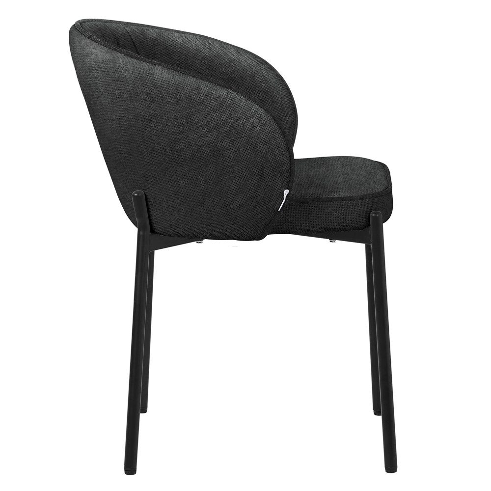 ML-DESIGN Polsterstuhl Esszimmerstühle mit Armlehne & Rückenlehne Ergonomische moderne Design (6 St), Armlehnstuhl mit Metallbeine 6er Set Anthrazit Lounge Sessel bis 120kg