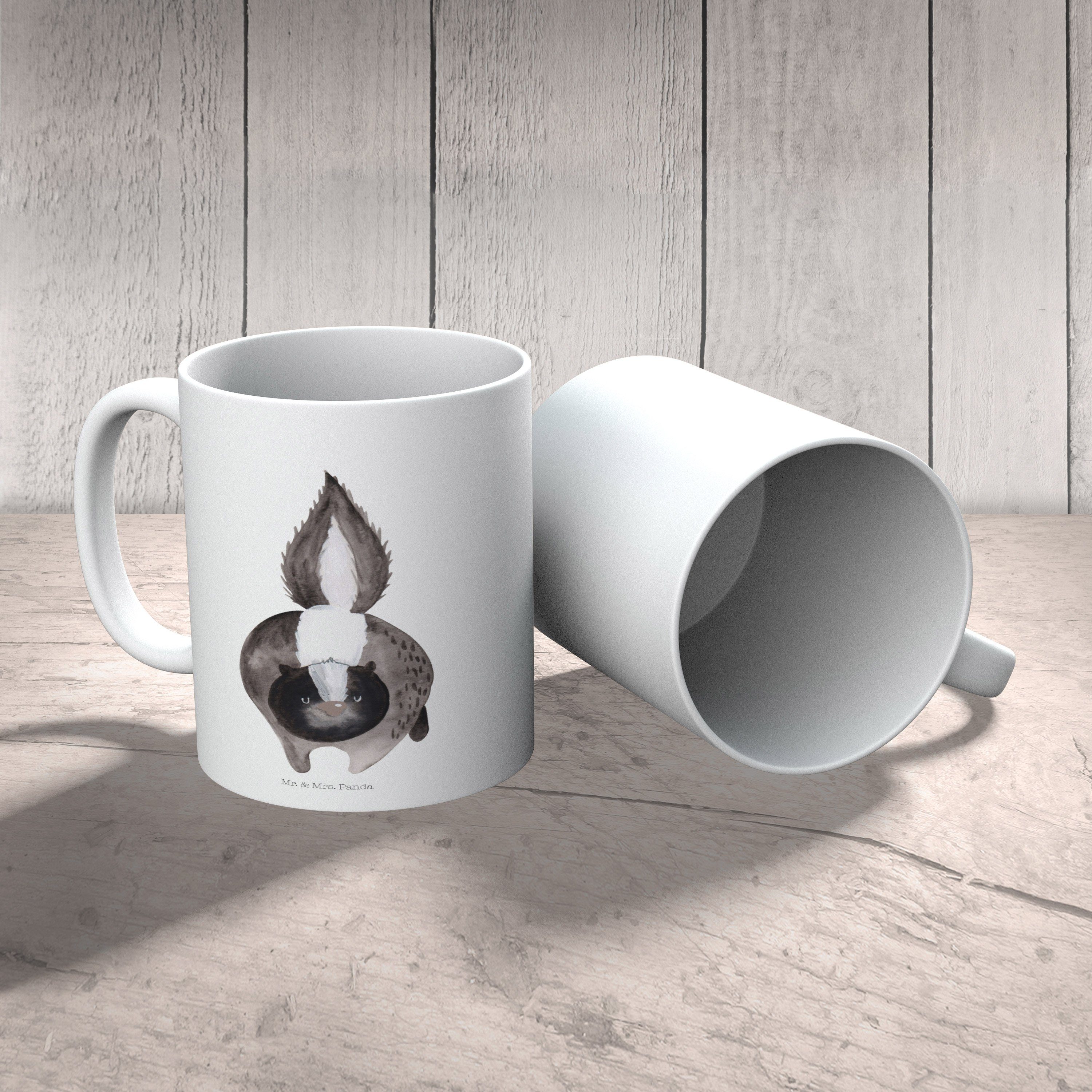 Geschenk Weiß Mrs. - - Panda Skunk, & Mr. Stinktier Keramik Tasse Angriff Geschenk, Stinker, Tasse,