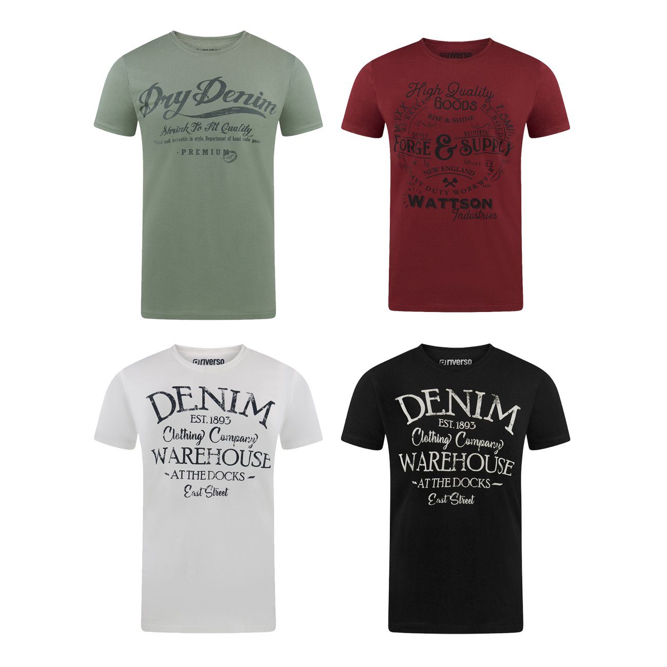 riverso T-Shirt Herren Printshirt RIVLeon Regular günstig online kaufen