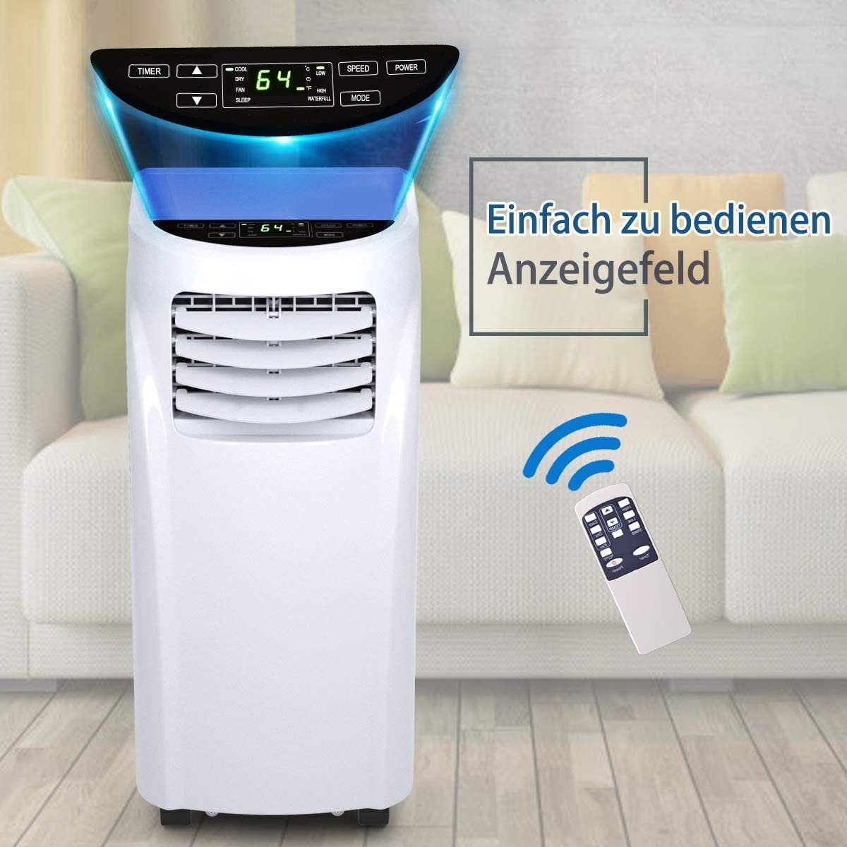 Timer COSTWAY 4in1, 7000 Klimagerät, & BTU/2,6KW, 24H Fernbedienung