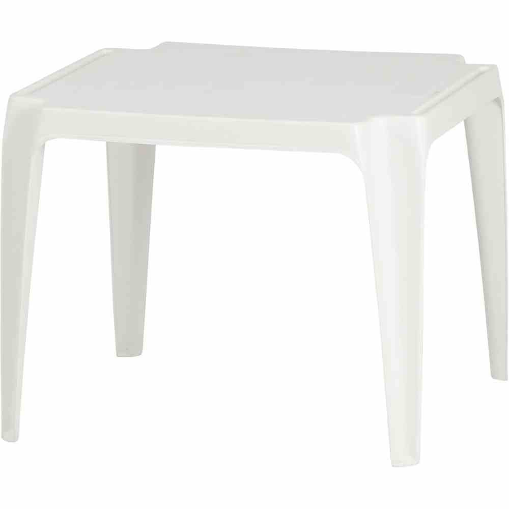 möbelando Kindertisch in weiß, Kunststoff - 56x44x52cm (BxHxT)