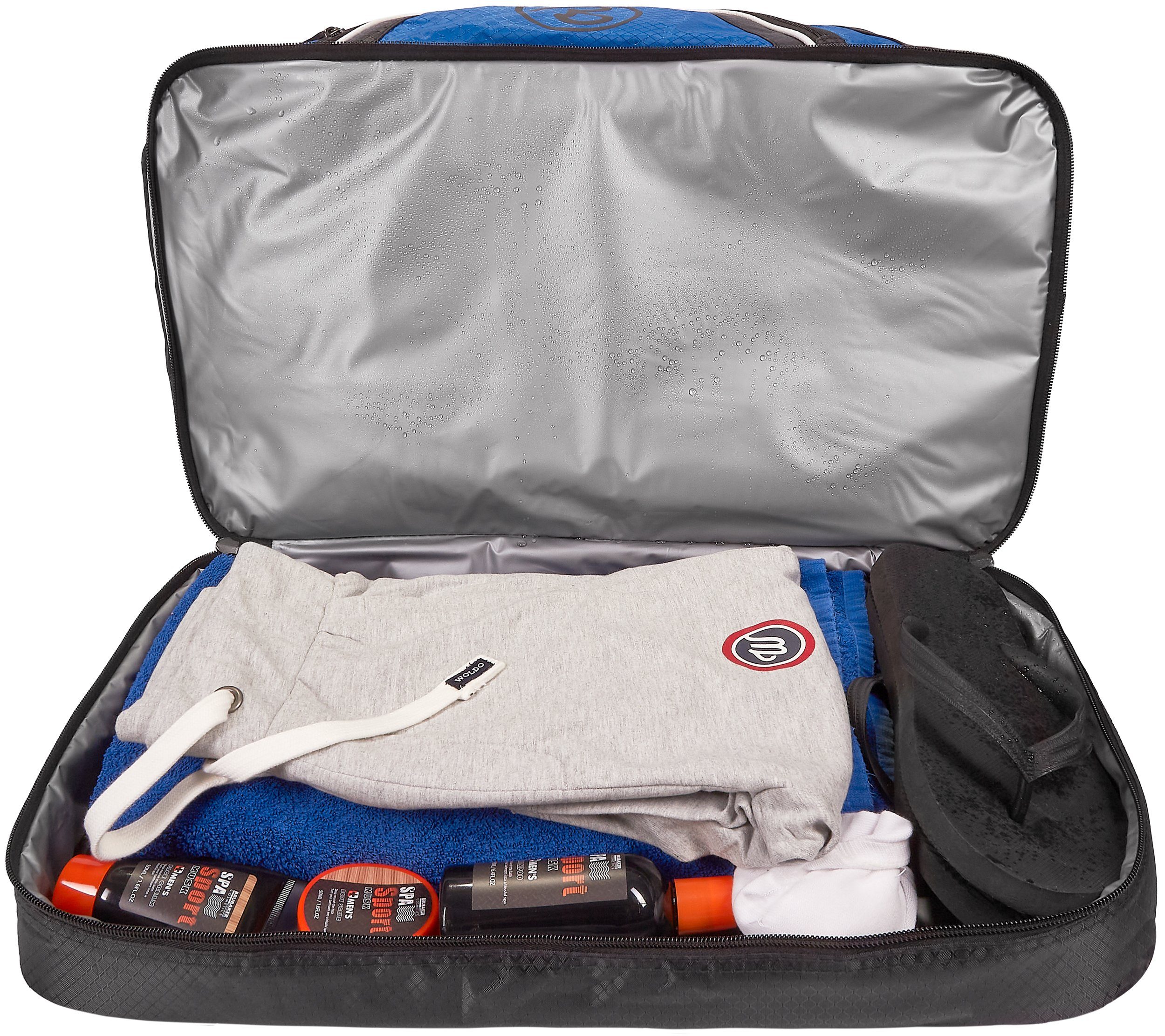 BRUBAKER Sporttasche mit 90 Schwarz und XXL abnehmbarem Blau 52 oder Schuhfach l mit Trainingstasche l Nassfach), und Fitnesstasche (1-tlg., Reisetasche Schultergurt
