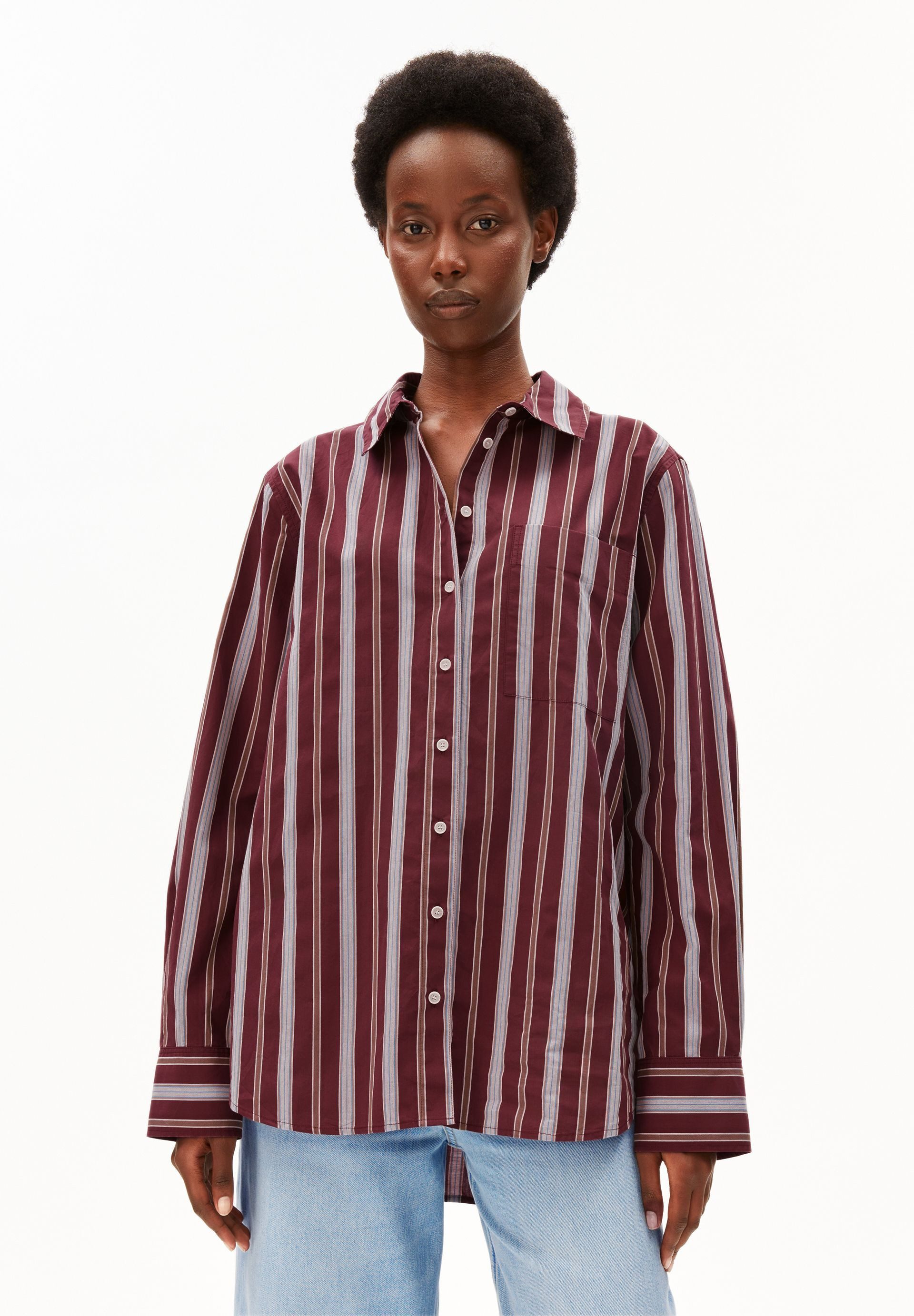 Armedangels Langarmbluse STRIPE Bluse aus 100% Bio-Baumwolle Loose Fit