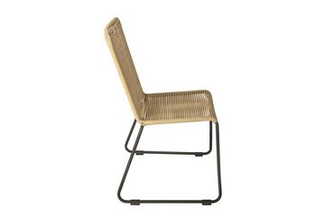SAM® Gartenstuhl Asra, Outdoor-Seilstuhl, Farbe Taupe, mit Eisen-Gestell