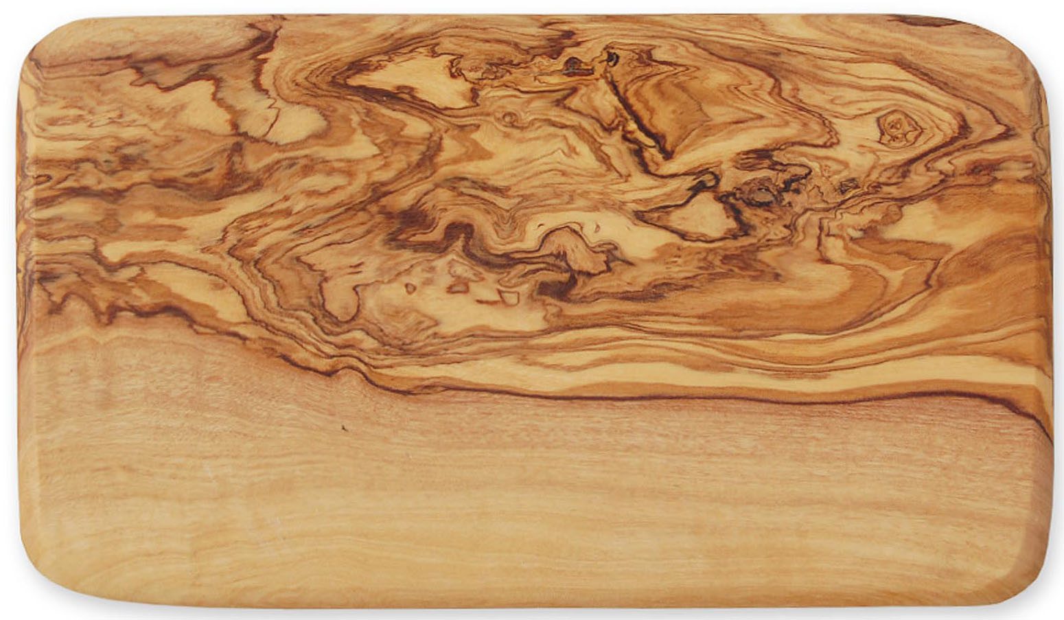 Olivenholz-erleben Frühstücksbrett mit abgerundeten Ecken aus hochwertigem naturbelassenem Olivenholz, Massivholz, (Set, 4-St., 4x Frühstücksbrett runde Kanten) – Bild 2 von 5