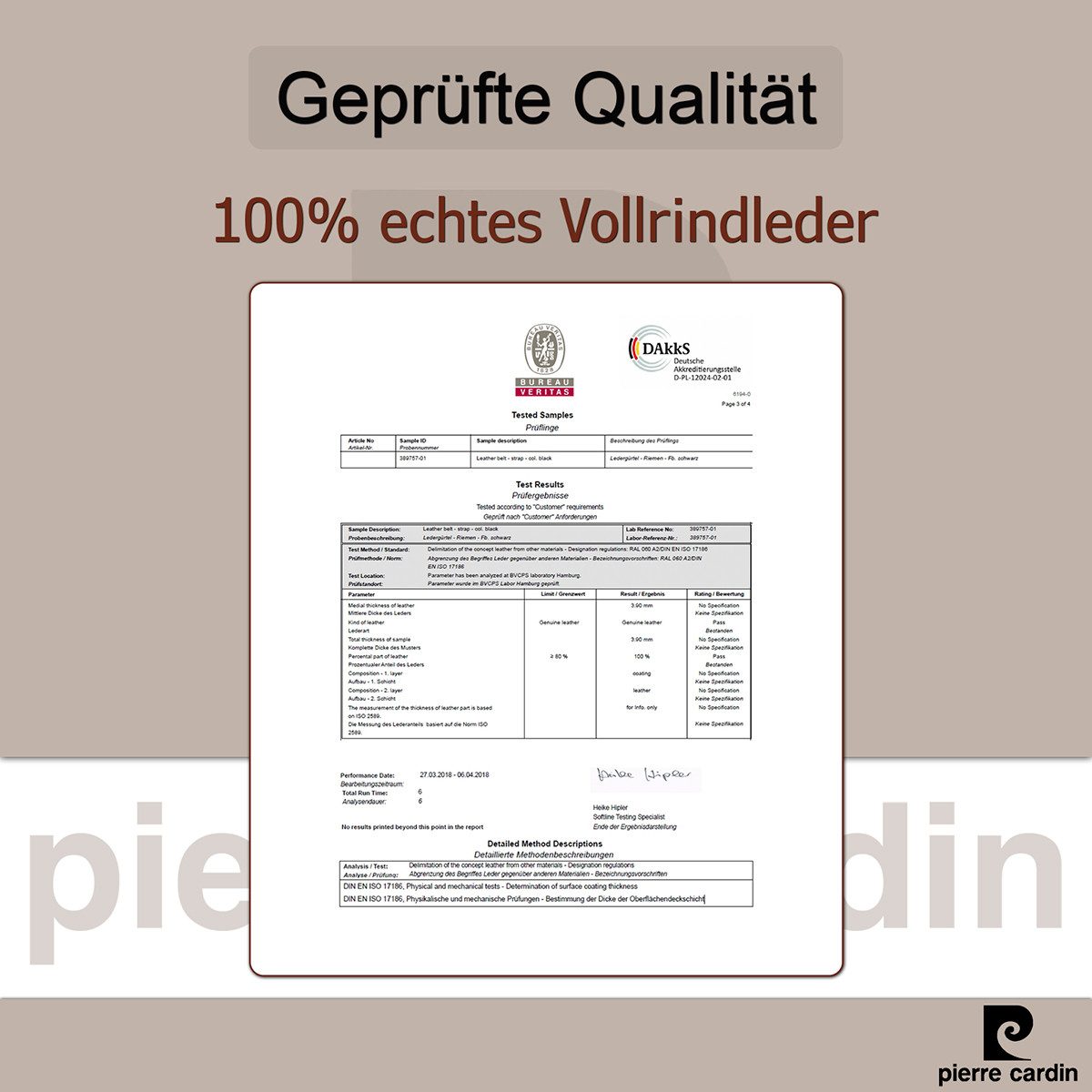 Pierre Cardin Ledergürtel