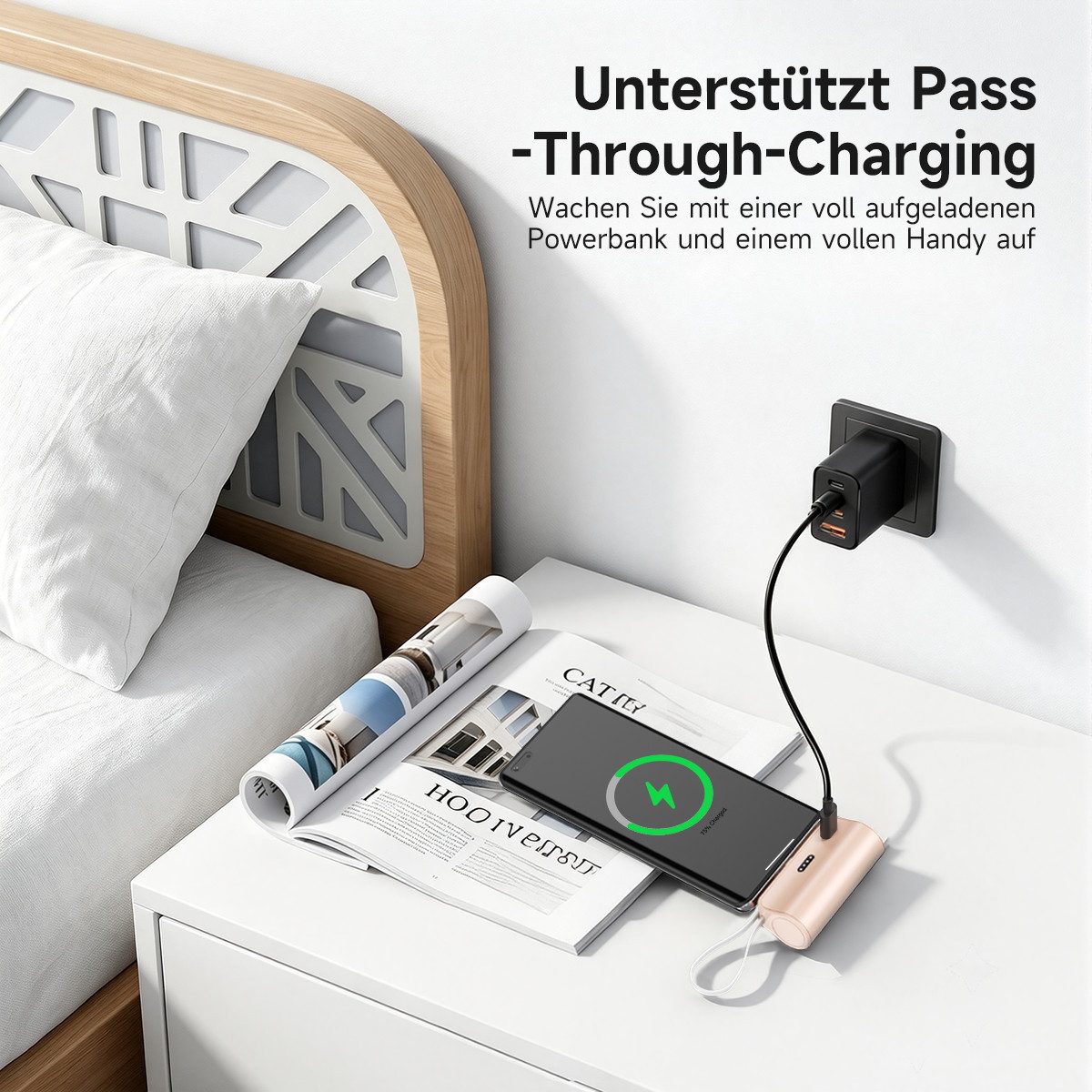 AeroAxis 2 in 1 5000mAh Powerbank Tragbar Ladegerät Externer Akku für Handy Powerbank 5000 mAh, Kompakt & Leicht, Ideal für Reisen,Outdoor – Bild 5 von 5