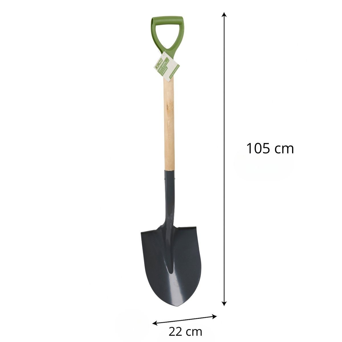 Kinzo Spaten Kinzo Gartenschaufel 105 cm Holzgriff