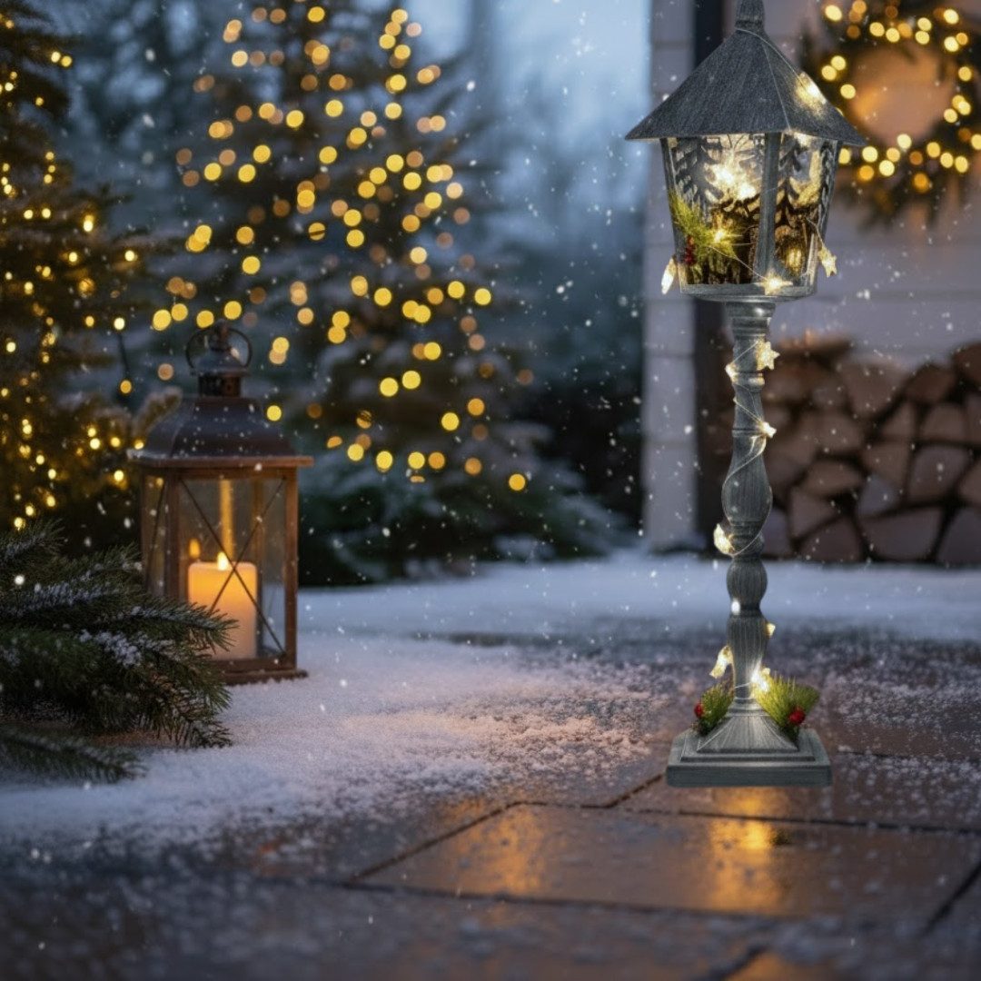 abc HOME LED Laterne Laterne Weihnachten, LEDs, 2 Вариантыn, Batteriebetrieben, 76 cm H, LED fest integriert, Warmweiß