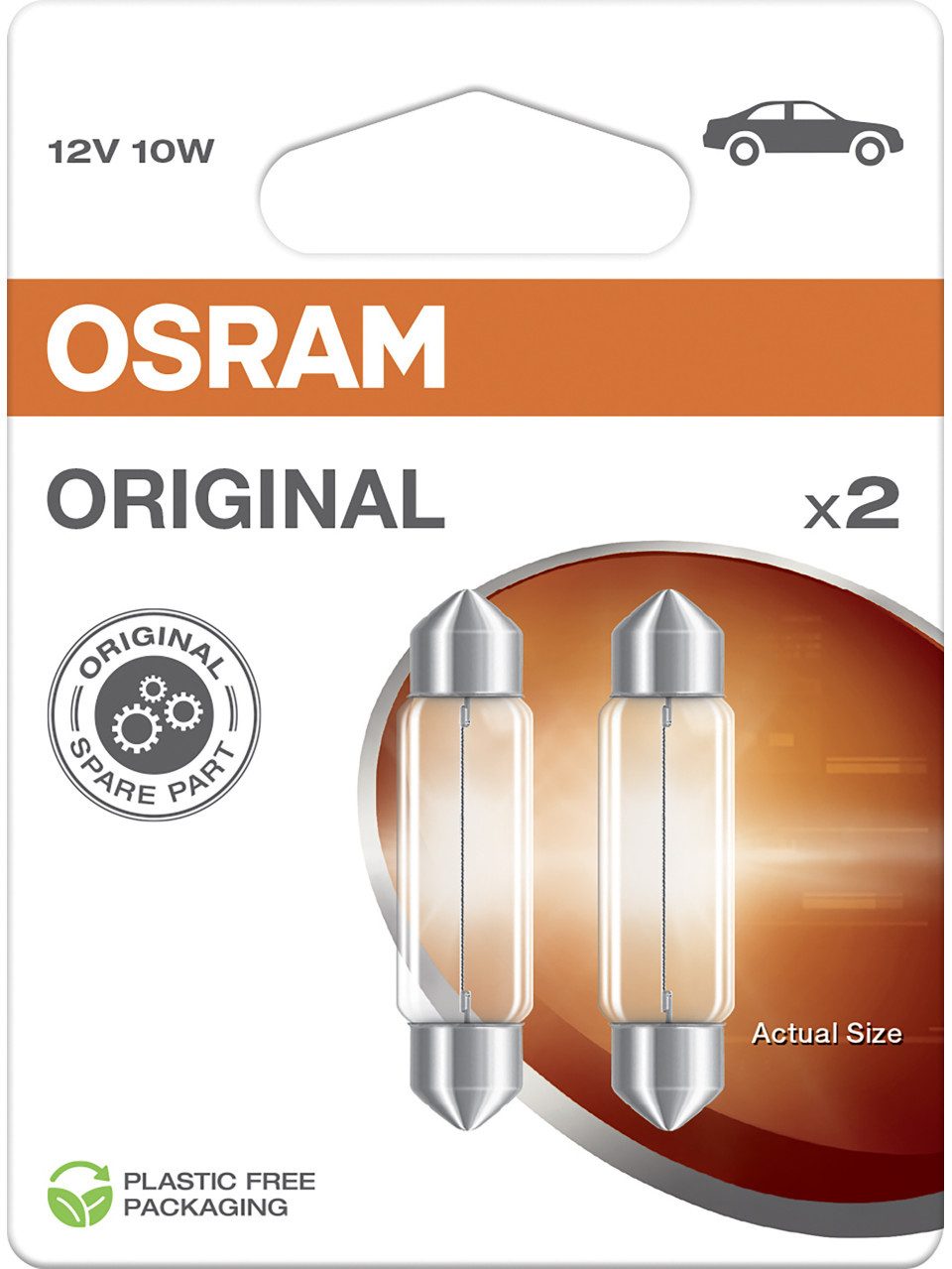 Osram KFZ-Ersatzleuchte Osram Sofittenlampe C10W Original 2.0 2 Stück