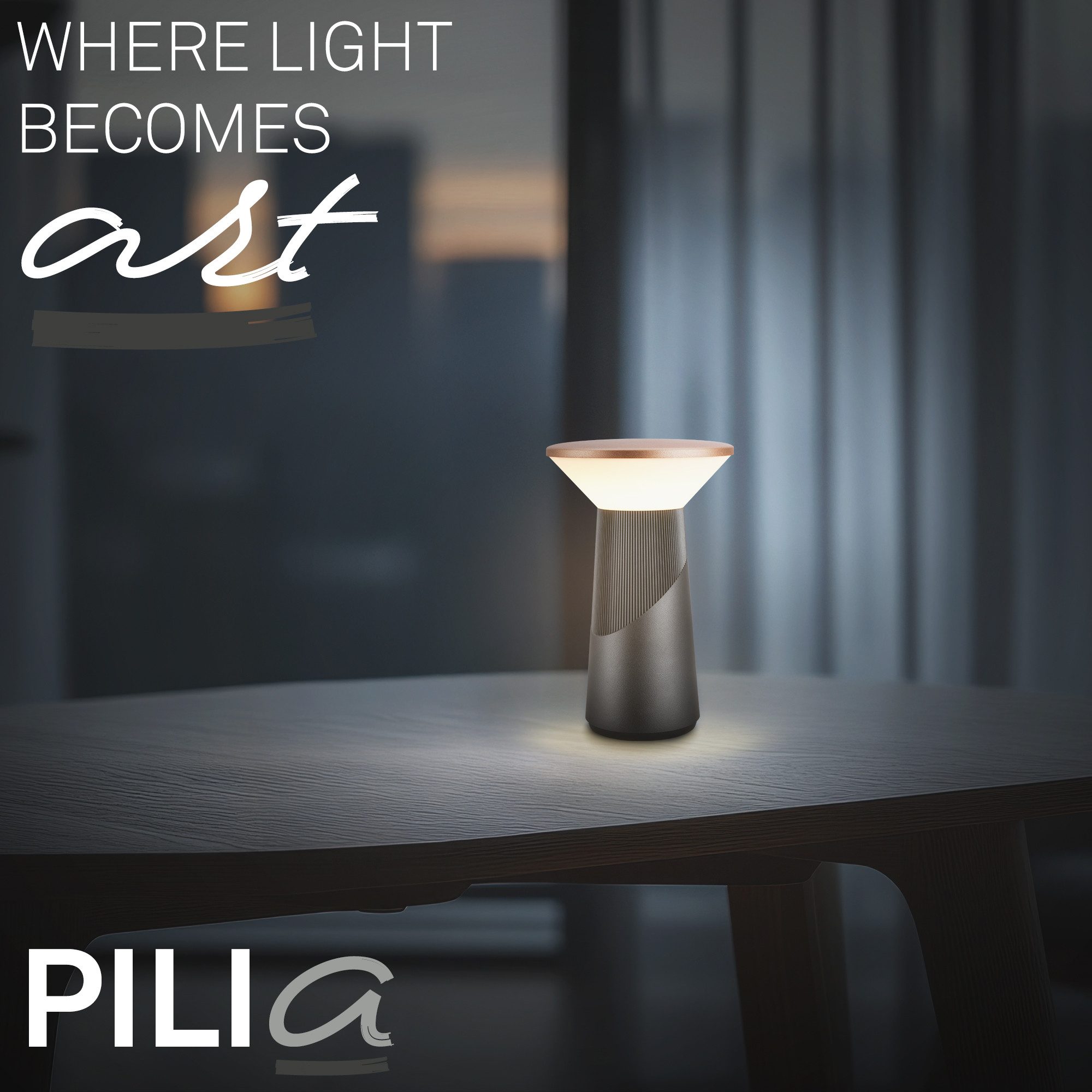 Briloner Leuchten LED Tischleuchte Tischlampe kabellos Akku USB-C Touch dimmbar Design Award, LED wechselbar, 2700K, 15x24 cm, Akku tauschbar, Indoor/Outdoor, Wohnzimmer, Balkon