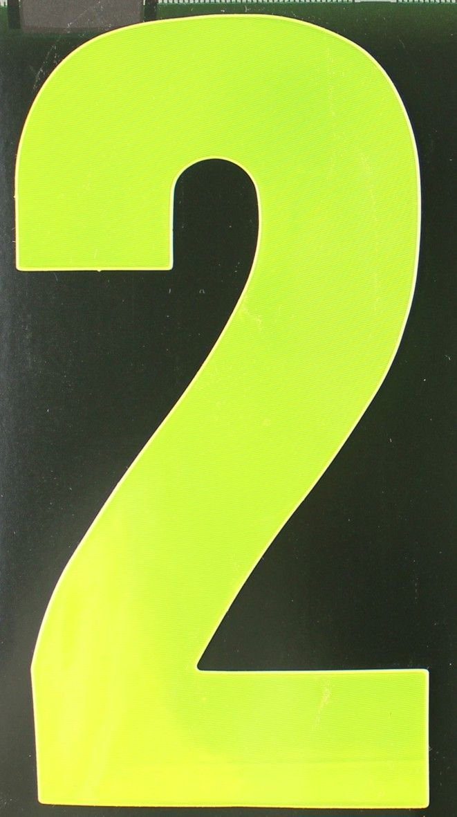 Aco Hausnummer Conacord Reflektierende Klebezahl 2 gelb 170 mm 2 günstig online kaufen