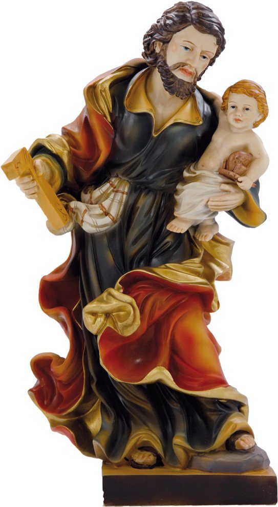 dekoprojekt Dekofigur Heiligenfigur Hlg. Josef mit Kind 39,6 cm