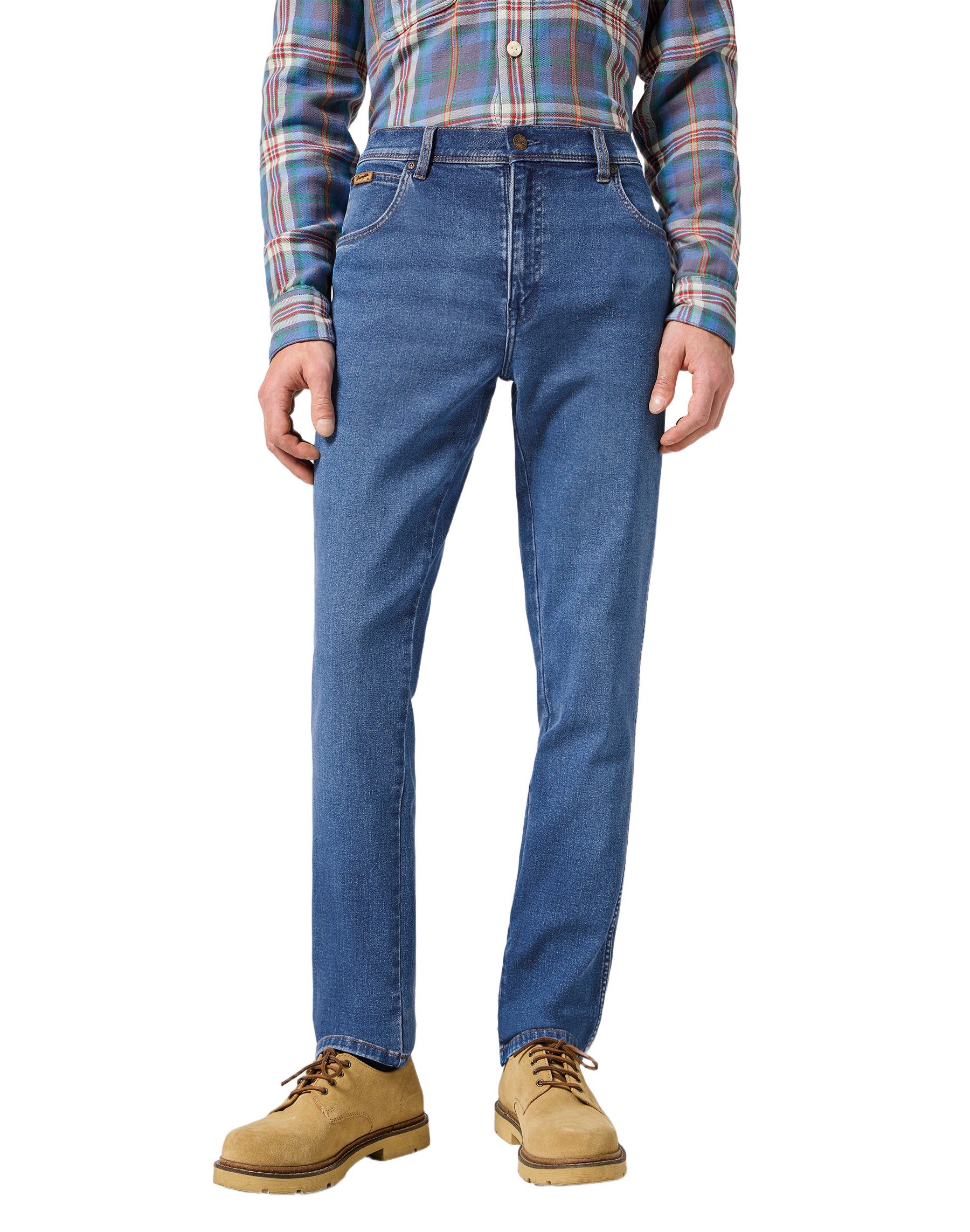 5-Pocket-Jeans WRANGLER TEXAS SLIM ridge wash 112358218 - EPIC SOFT