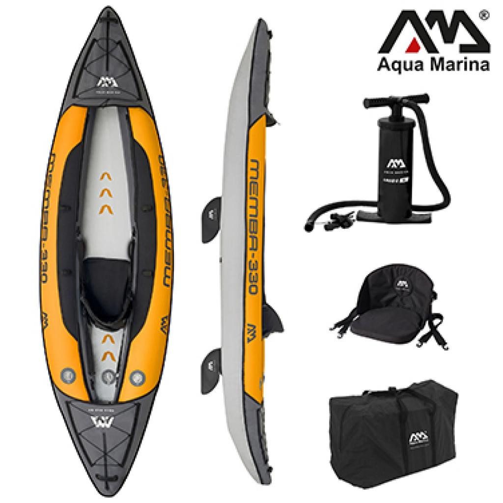 Aqua Marina Einerkajak Kajak 330x90 cm für 1 Person mit Luftsitz verstellbarer Lehne