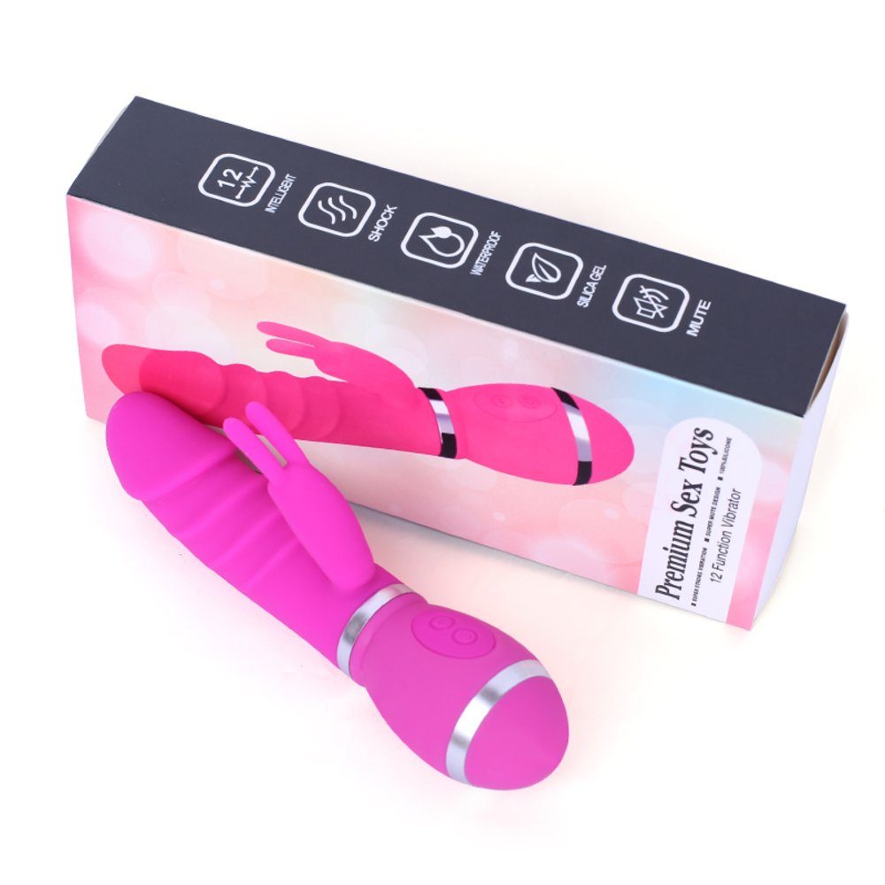 NEZEND Rabbit-Vibrator G Punkt Silikon Vibrator Rabbit Vibro Klitorisstimulator sexspielzeug, (Packung, 2-tlg)