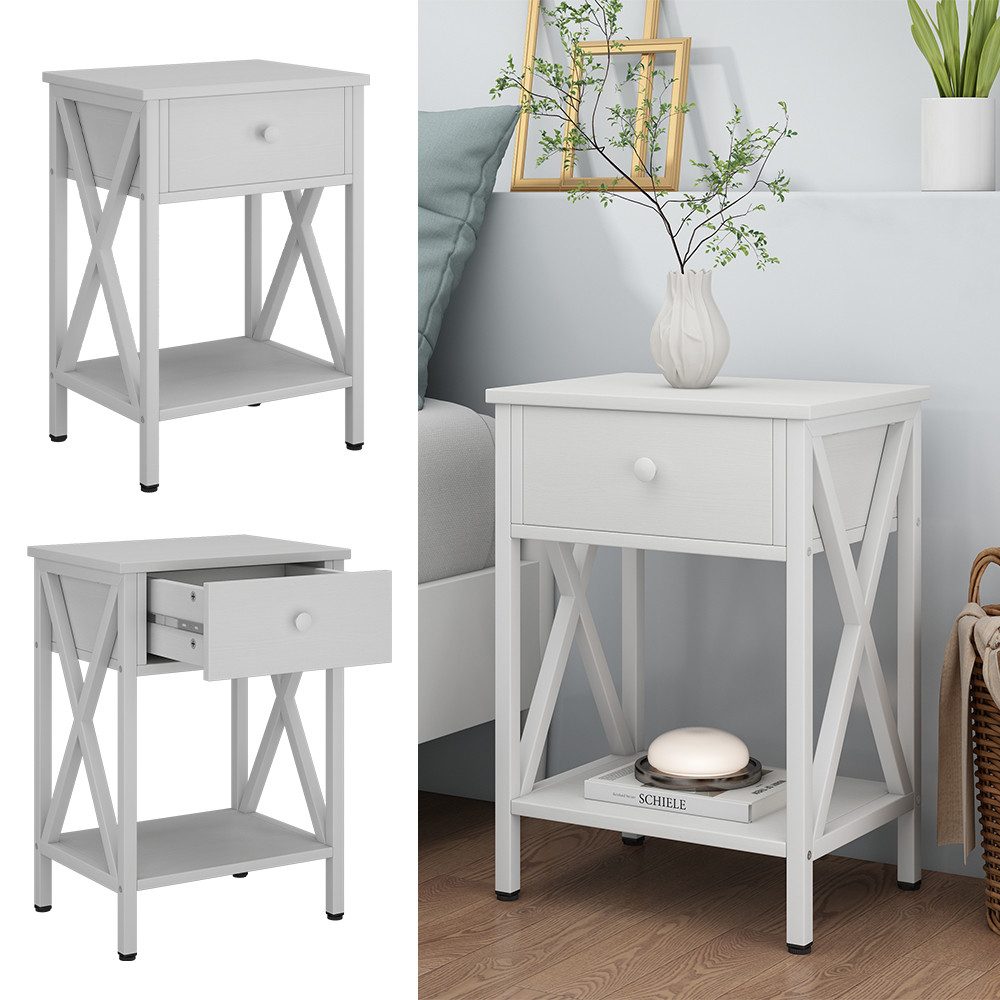 Vicco Nachtschrank Keno, Weiß, 40 x günstig online kaufen