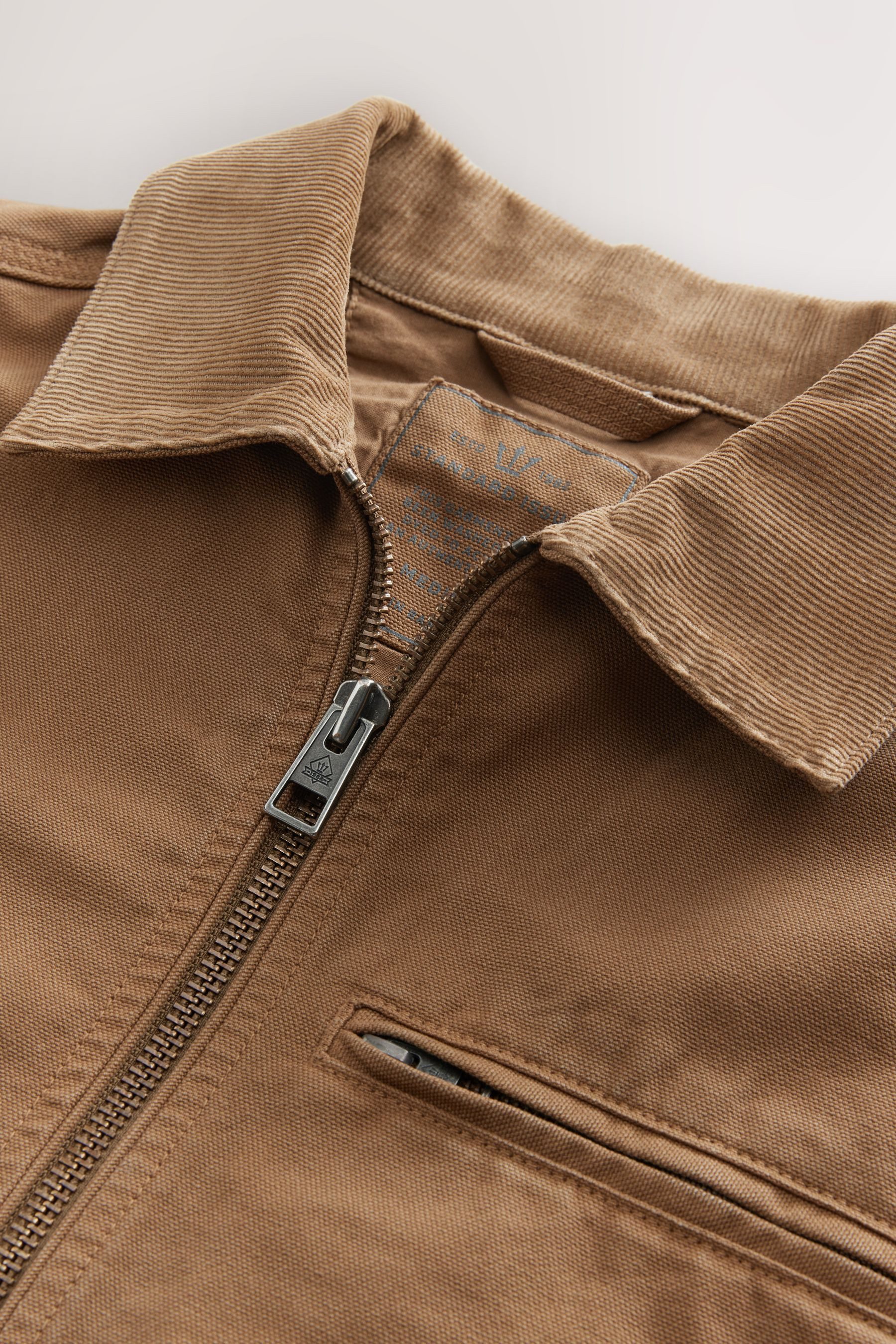 Next Canvasjacke Arbeitsjacke mit Cordkragen 100 günstig online kaufen