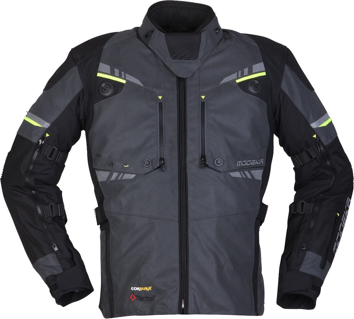 Modeka Motorradjacke Taran Flash Motorrad Textiljacke 3-Lagen-Laminat,Rückenprotektor enthalten,herausnehmbares Innenfu