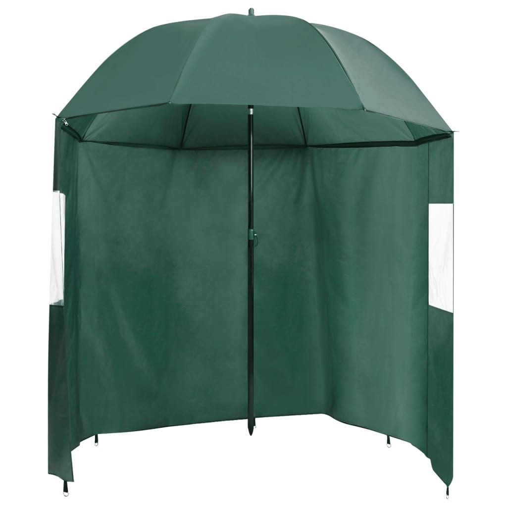 furnicato Angelschirm Grün 220 x 193 cm mit robustem Gestell und Seitenwänden