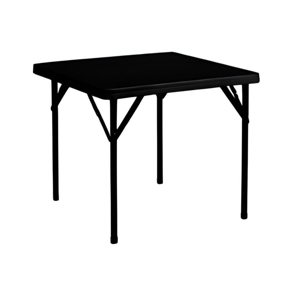 CHEFGASTRO® Gartentisch Klappbarer mobiler Buffettisch Outdoor HxBxT 74x86x86cm Schwarz