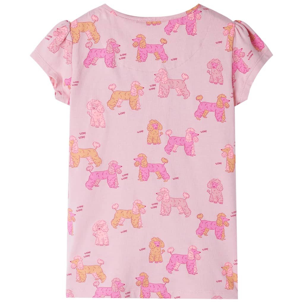 vidaXL Pyjama Kinderpyjama mit Kurzen Ärmeln Hellrosa 104