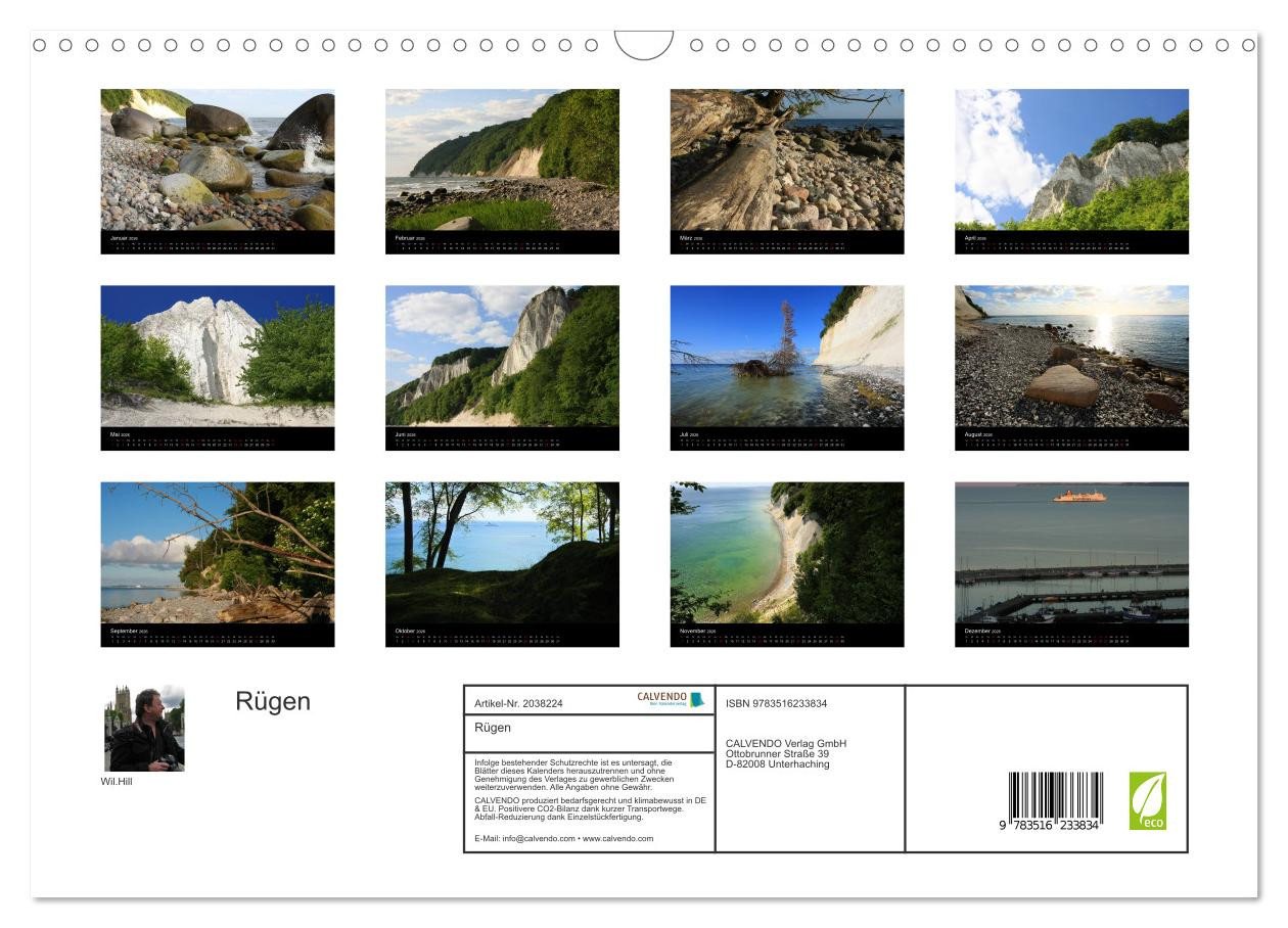Thumbnail - CALVENDO Wandkalender Rügen (Wandkalender 2026 DIN A3 quer), CALVENDO Monatskalender