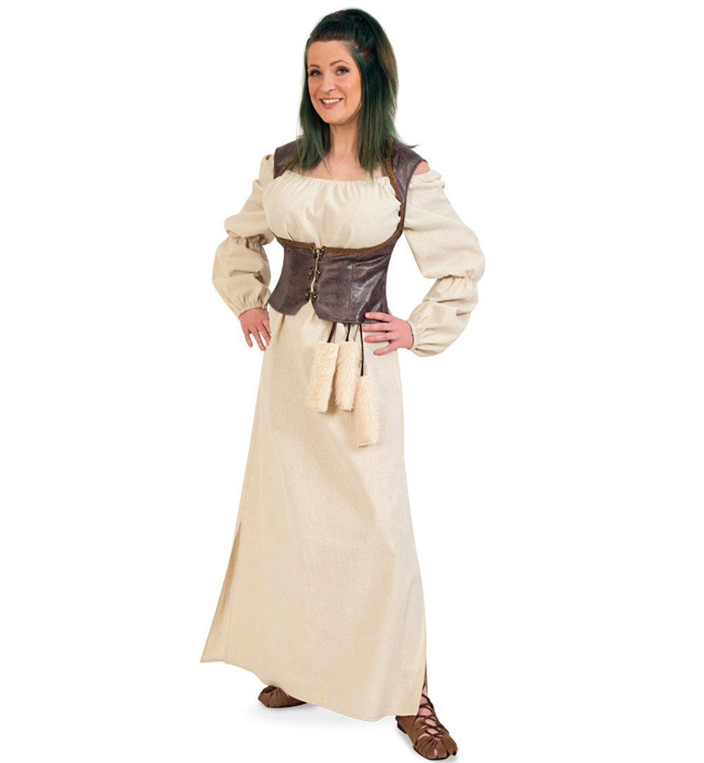 Fries Burgfräulein-Kostüm Damen Burgfräulein Sieglinde Mittelalterkleid mit Mieder Karneval
