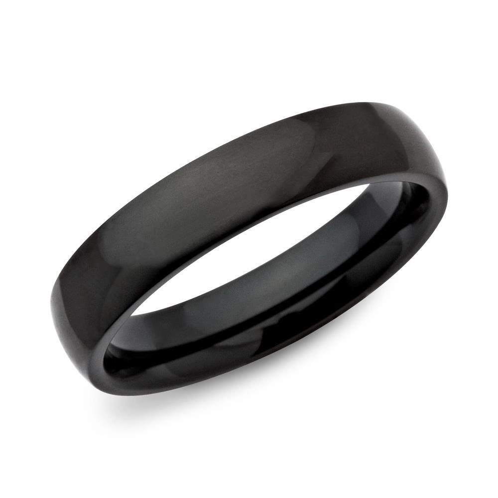 Unique Fingerring Schwarz aus Edelstahl - 5mm R9084