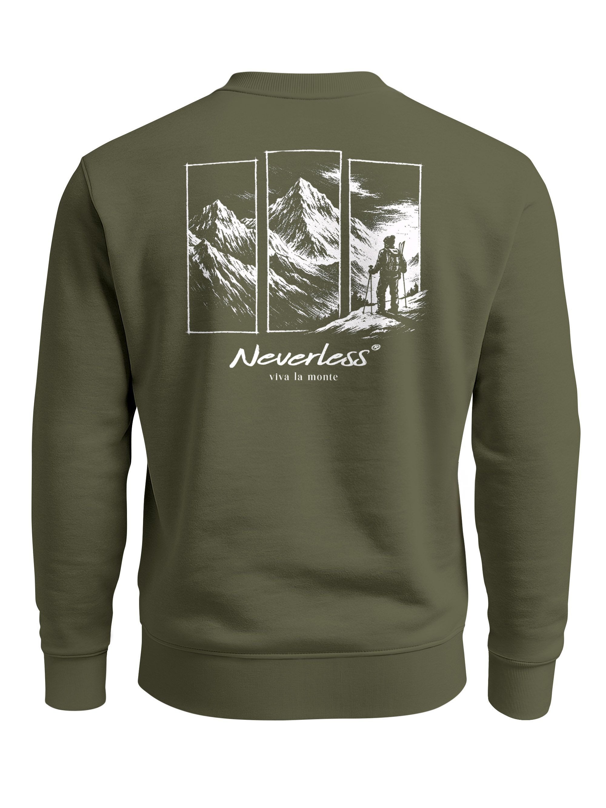 Sweatshirt Sweatshirt Herren Pullover Outdoor Berge Backprint Nature Grafik