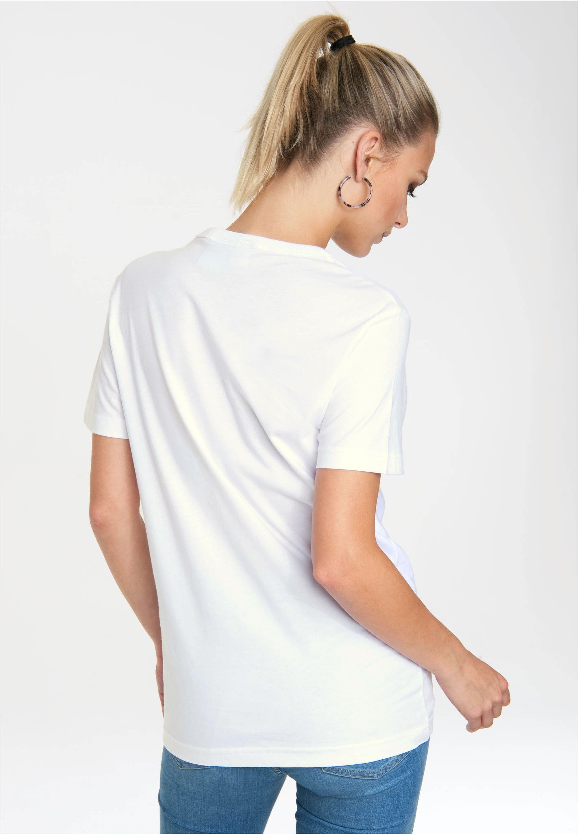 LOGOSHIRT T-Shirt Donald Duck – Face mit lizenziertem Originaldesign