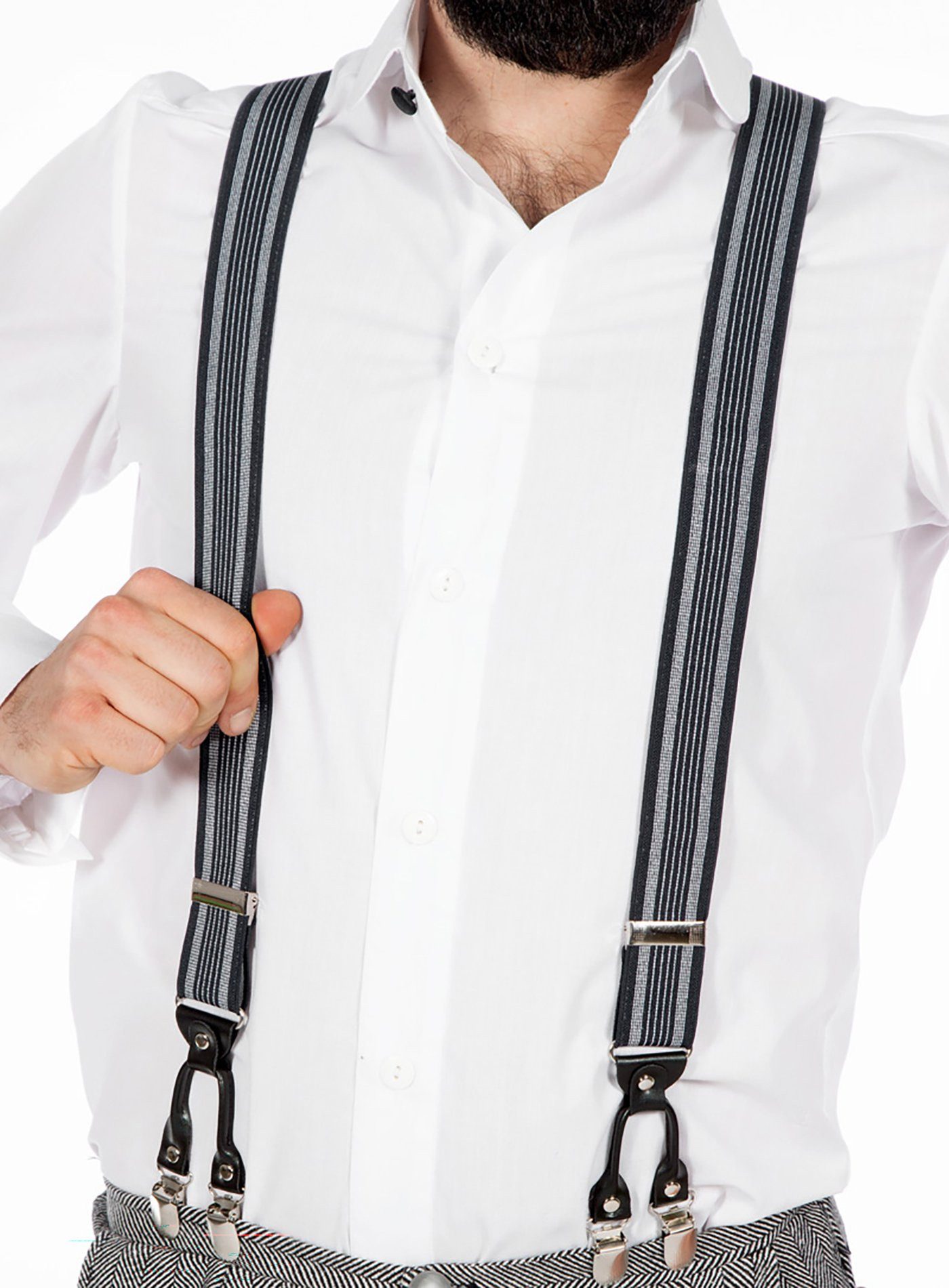 Metamorph Подтяжки Gentleman Подтяжки gestreift Hochwertiger Подтяжки für modebewusste Menschen