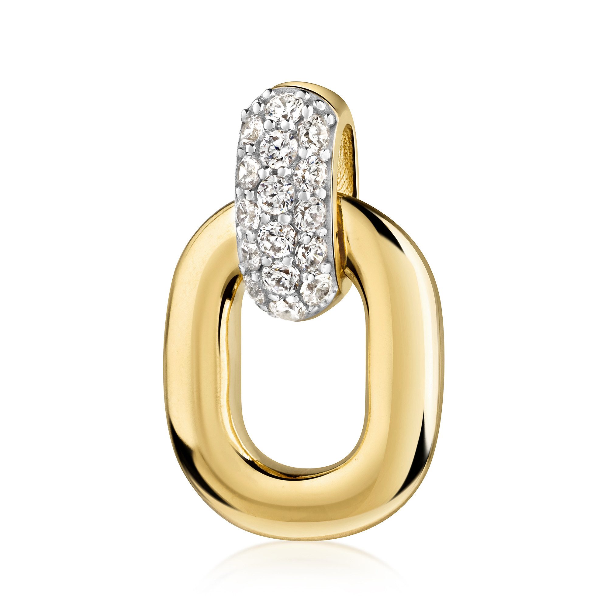 Kettenanhänger Schmuck Geschenk Gold 333 Halsschmuck Anhänger Drop bicolor