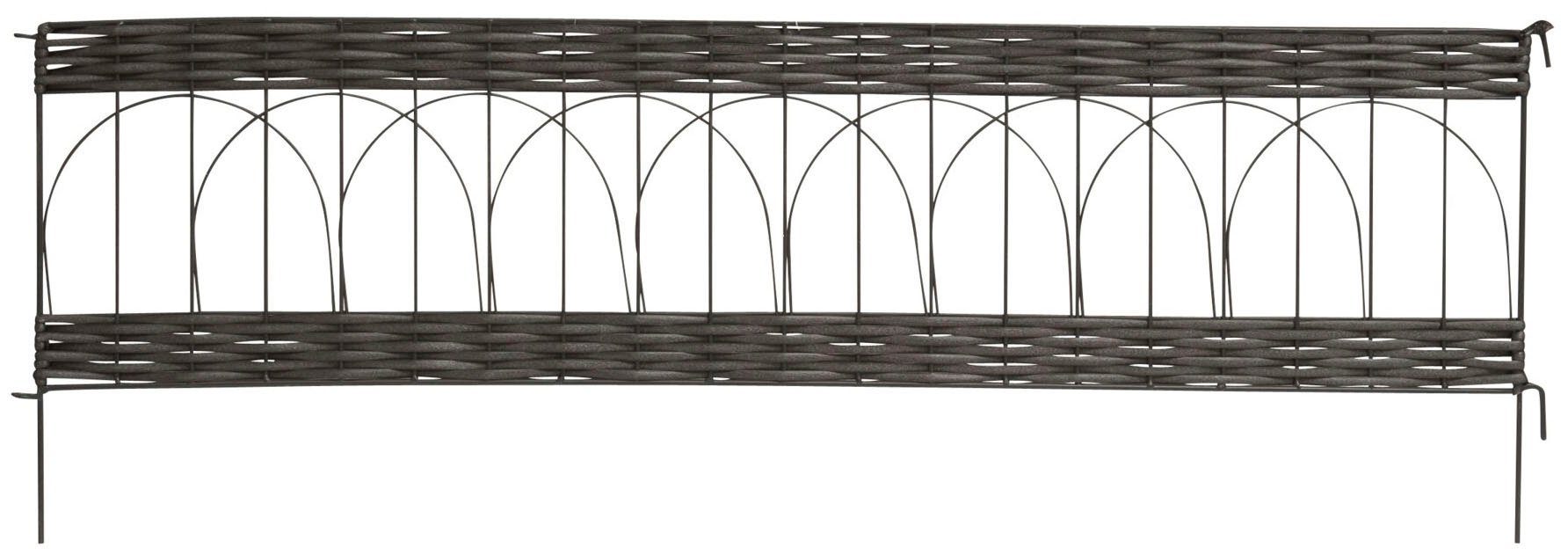 Windhager Beetumrandung PVC Rattan, LxH: 100x35 cm, Beeteinfassung