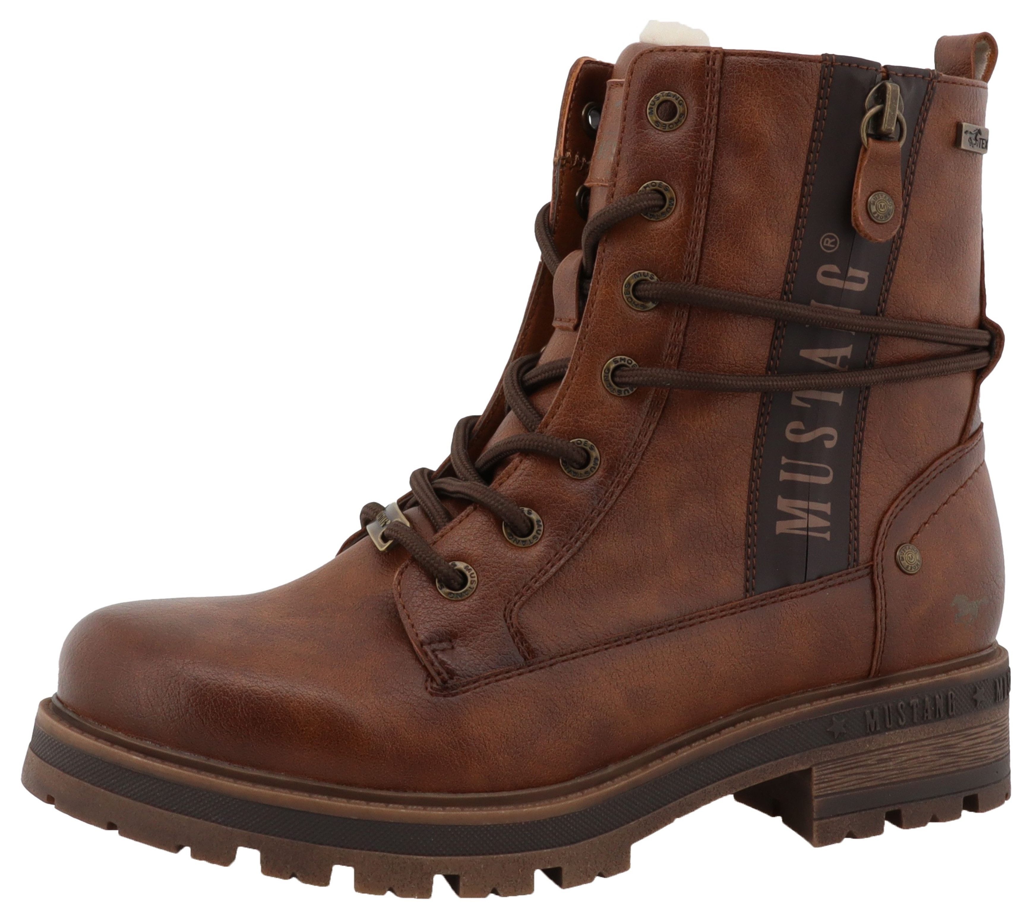 Mustang Shoes Darleen Winterboots Schnürboots mit Profilsohle günstig online kaufen