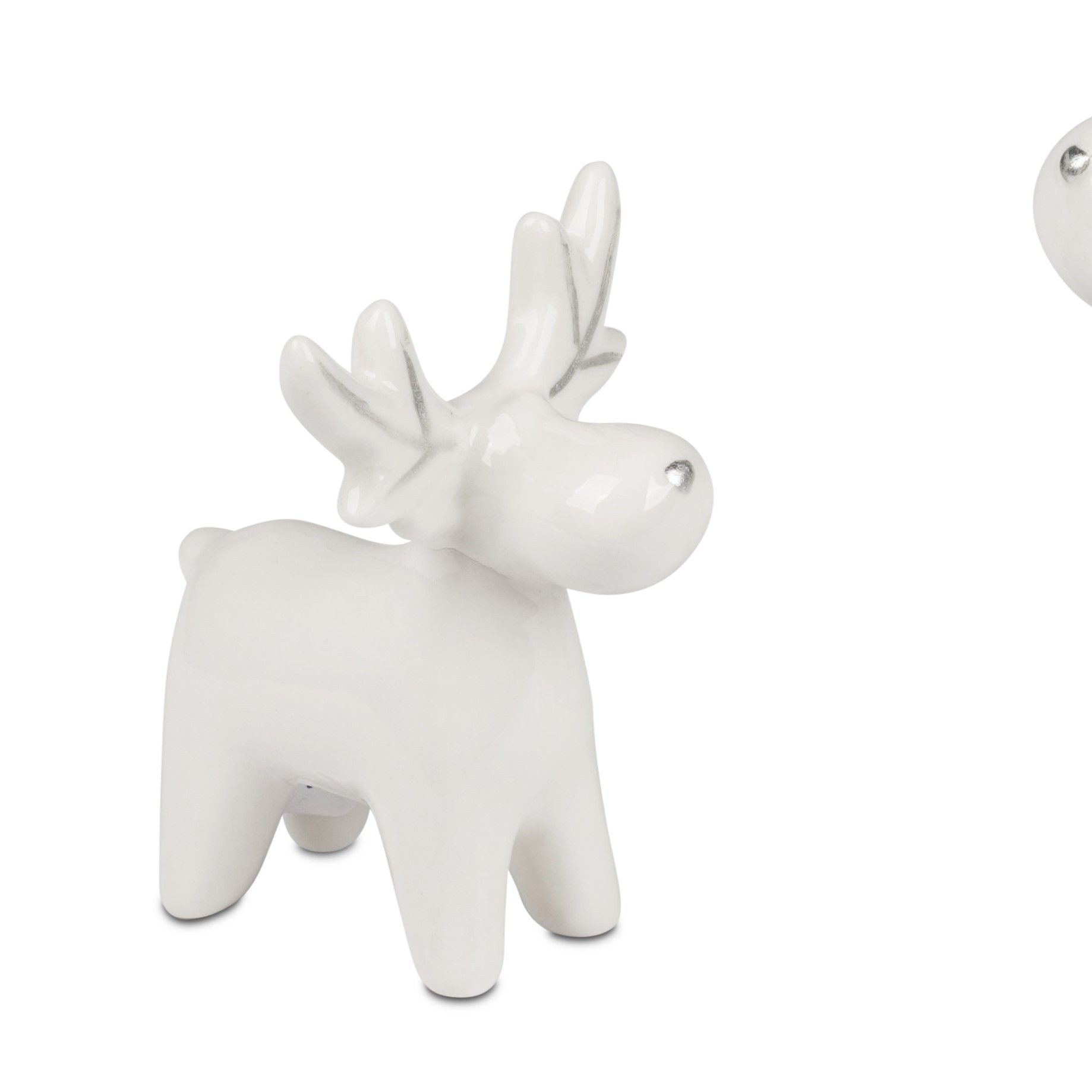 formano Dekofigur Winterzeit, Farbe: Weiß, Motiv: Hirsch günstig online kaufen