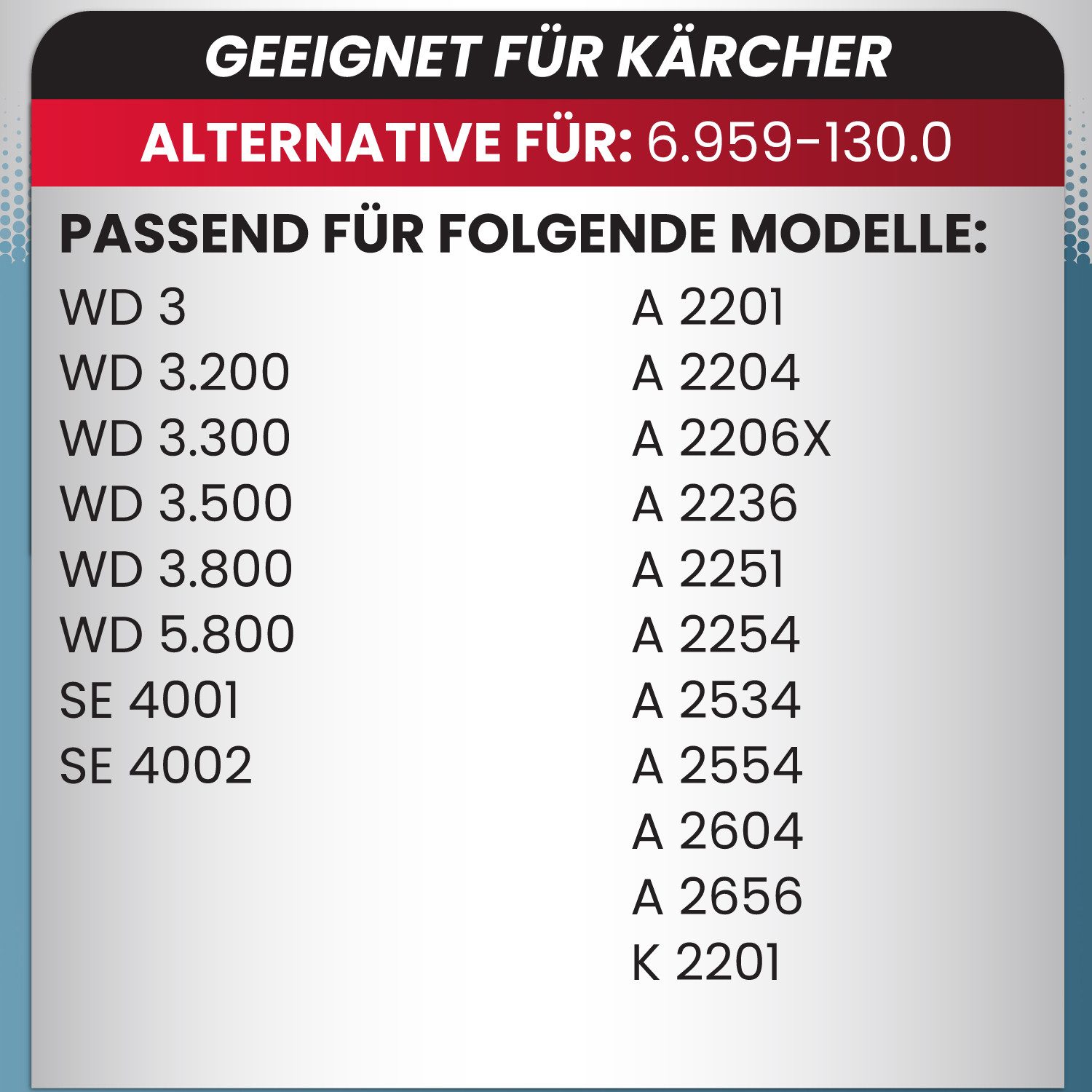 McFilter Staubsaugerbeutel (10 Stück) geeignet für Kärcher 6.959-130.0, passend für Kärcher Nass-Trockensauger WD3 WD 3 und MV3 MV 3 Staubsauger, Gummidichtring, hohe Reißfestigkeit, ungeeignet für Fein - und Schleifstaub, 10 St., Filterpapier, 3-lagig, formstabile Pappdeckscheibe