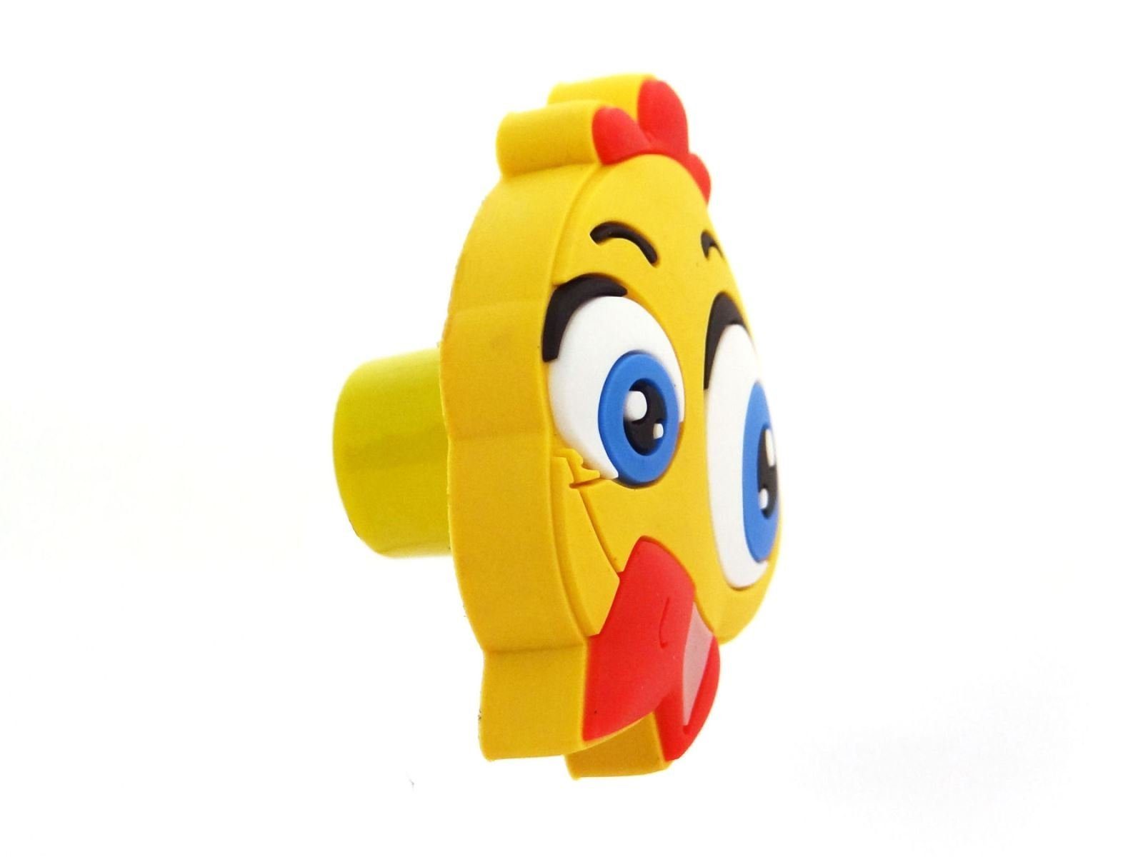 SO-TECH® Möbelknopf Huhn Kindermöbelknopf Cartoon incl. Knauf Comic Gummi, Schraube für aus Kinderzimmer Knopf bunt